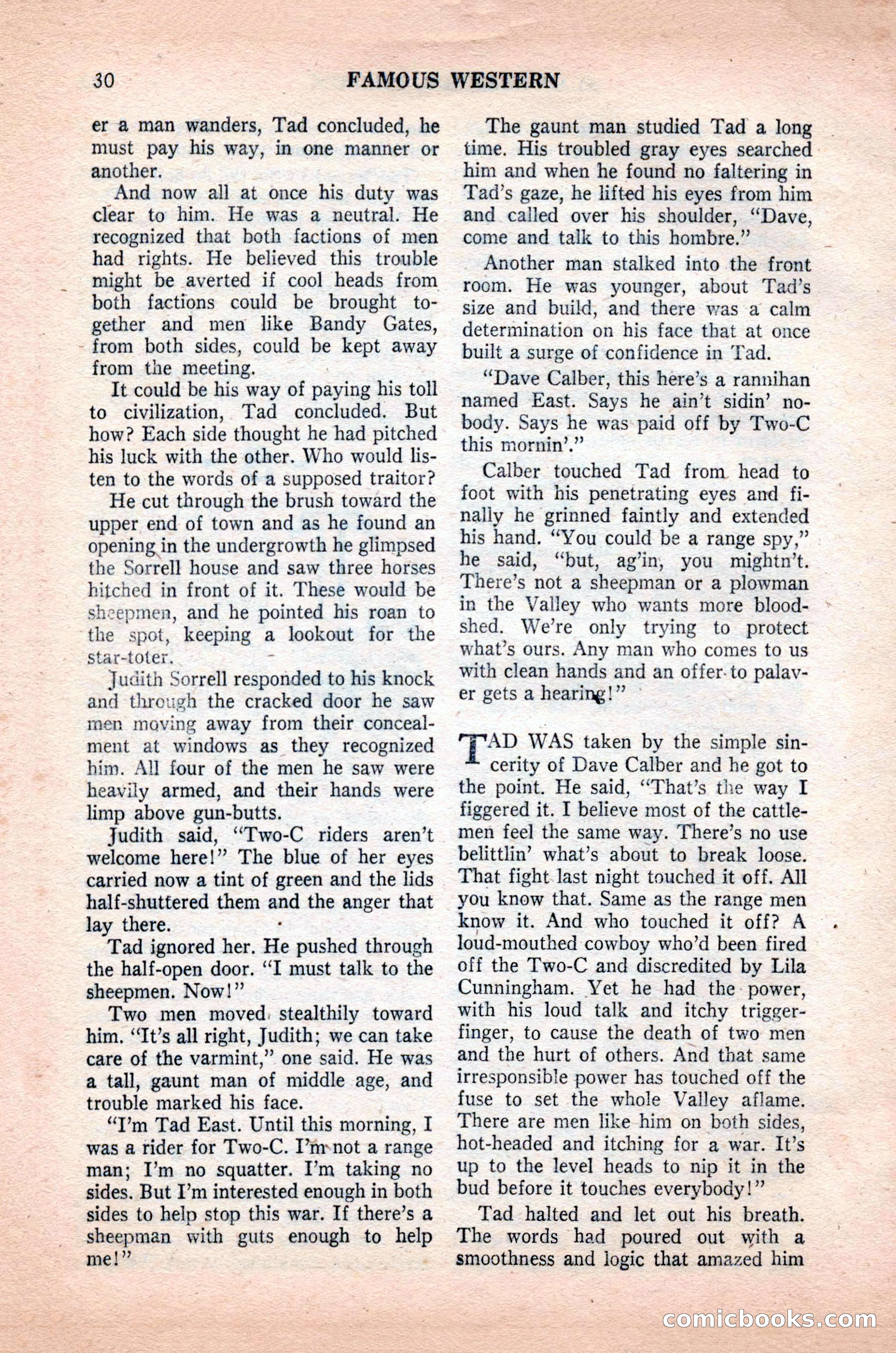 Famous Western, October 1955 — page 30 of 100