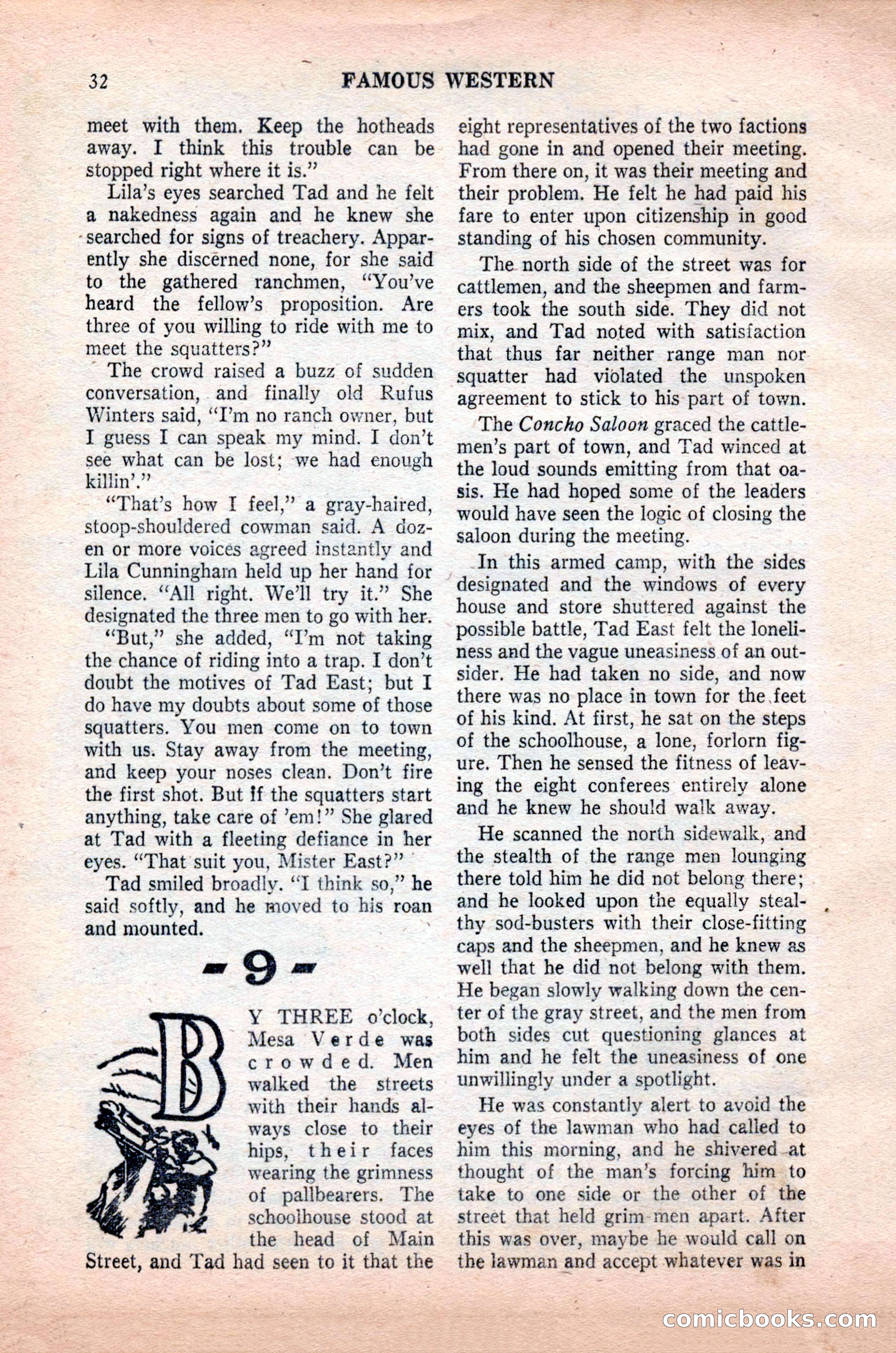 Famous Western, October 1955 — page 32 of 100