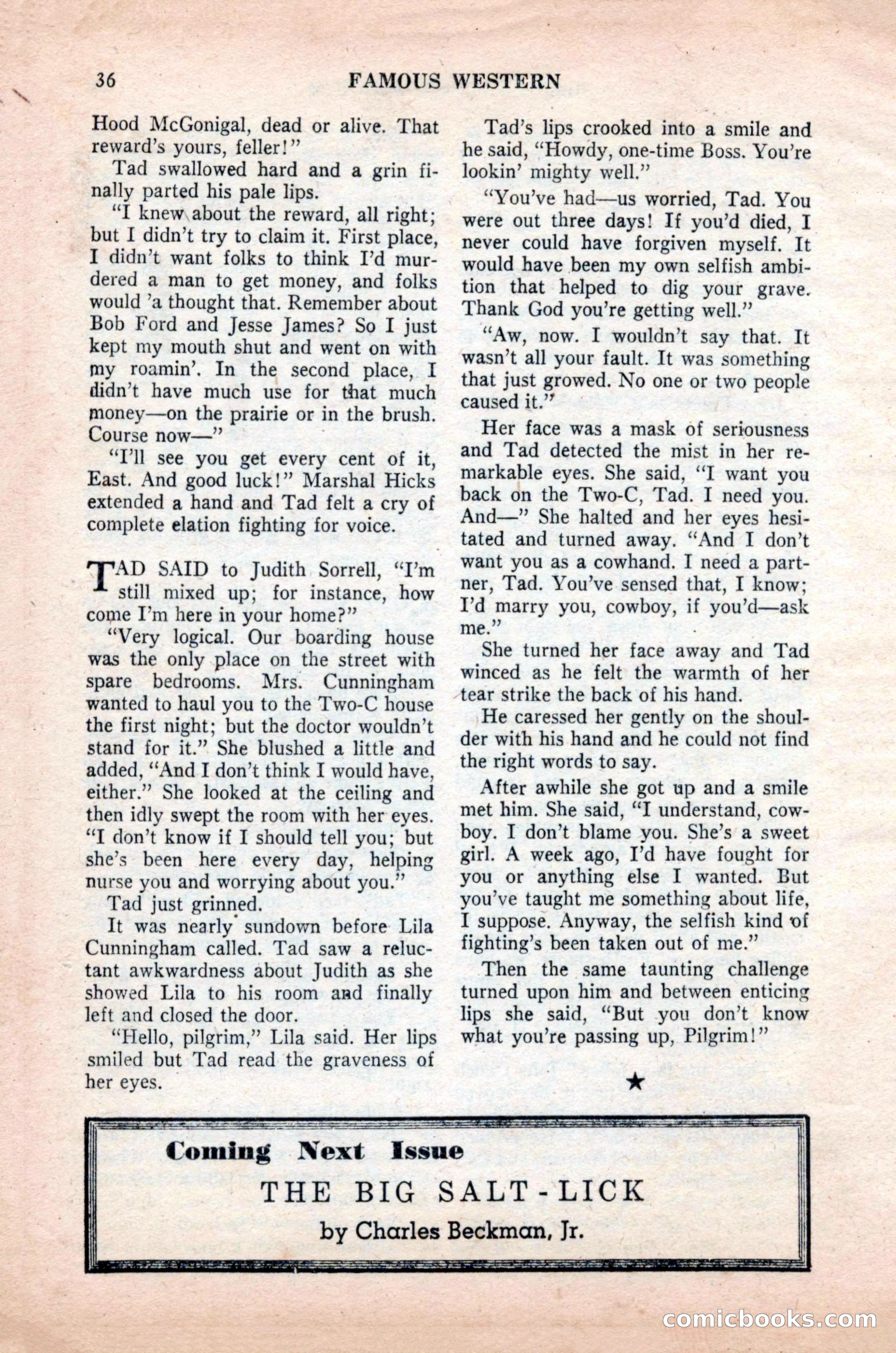 Famous Western, October 1955 — page 36 of 100