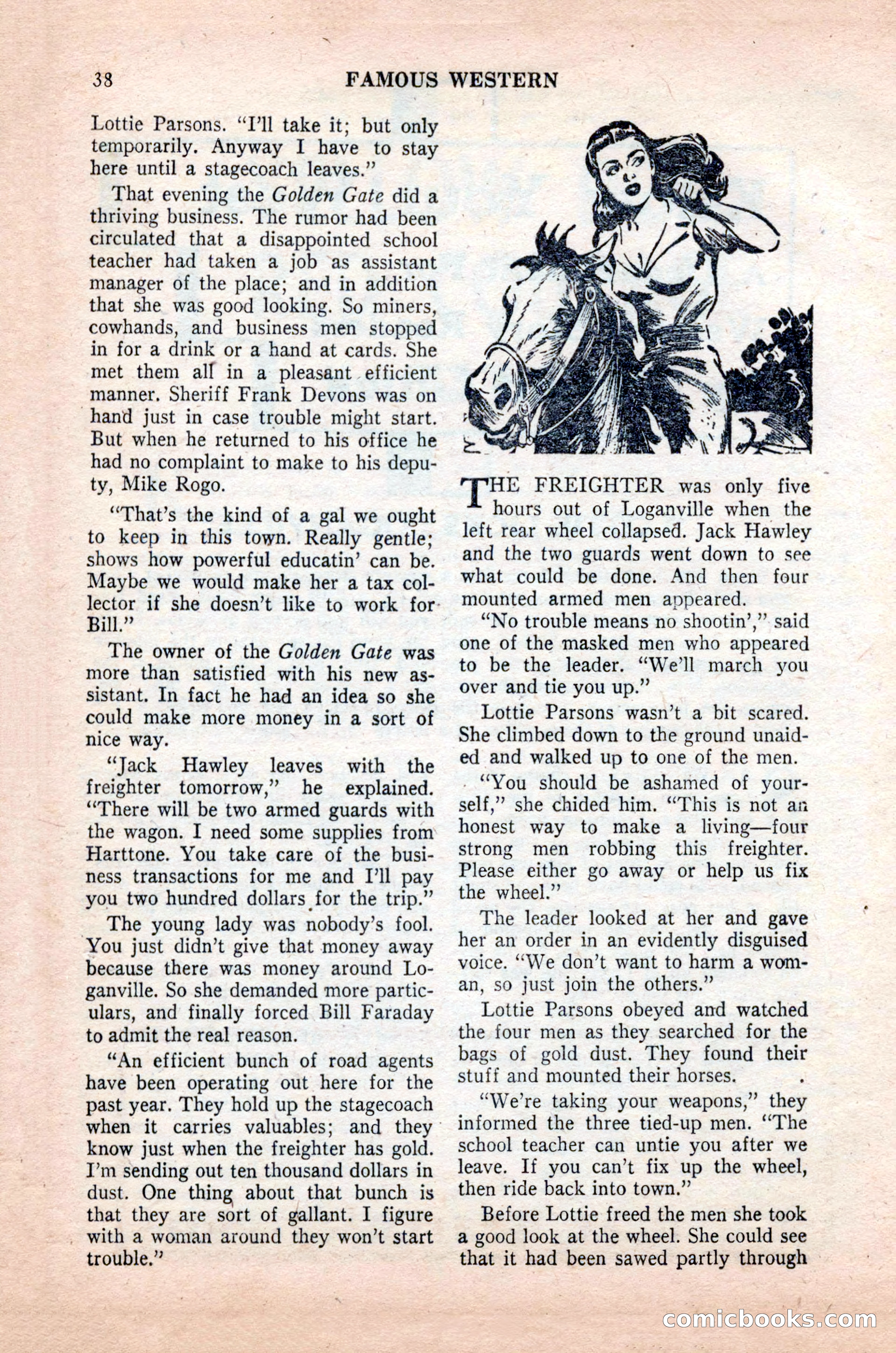 Famous Western, October 1955 — page 38 of 100
