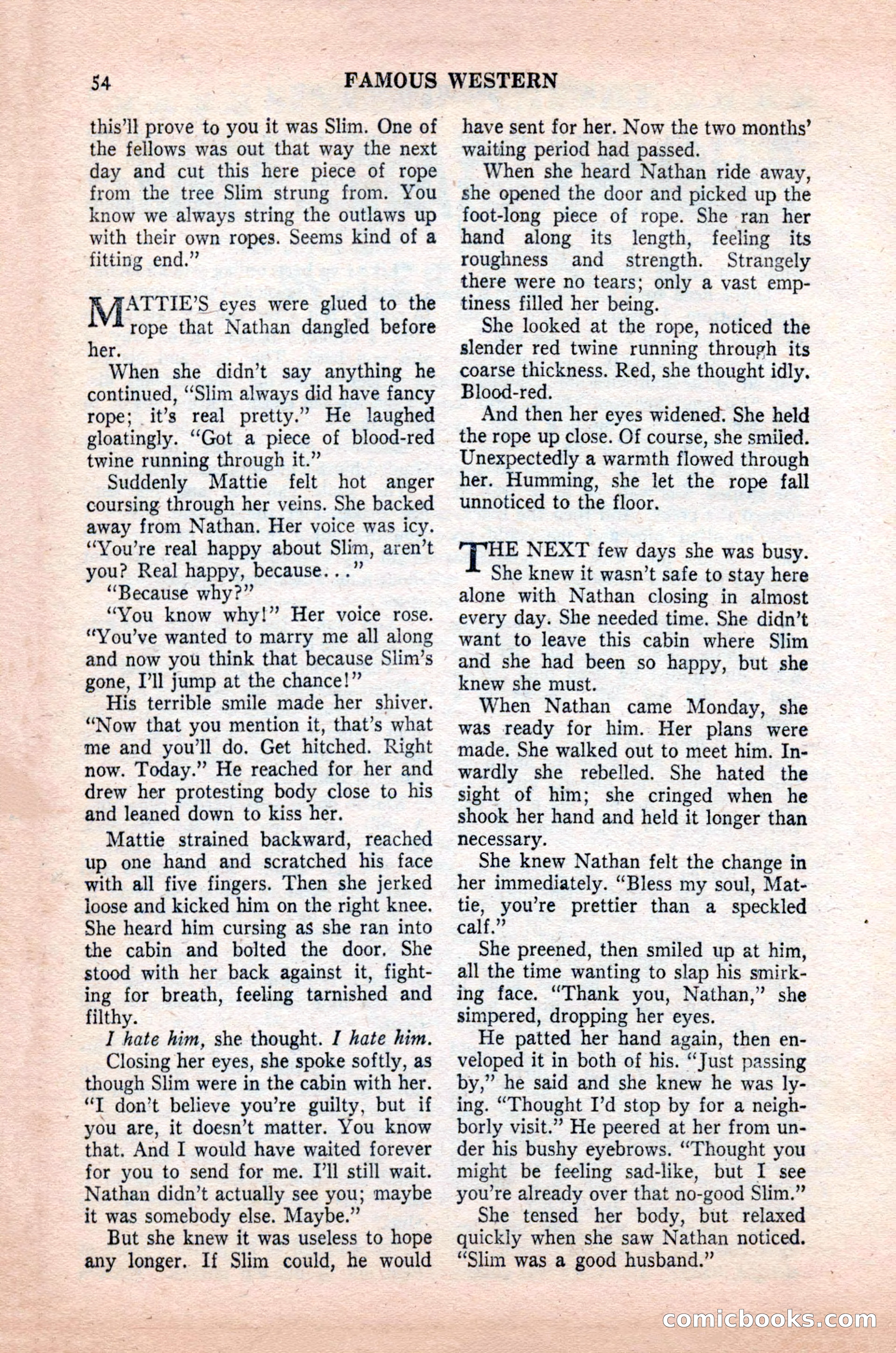 Famous Western, October 1955 — page 54 of 100
