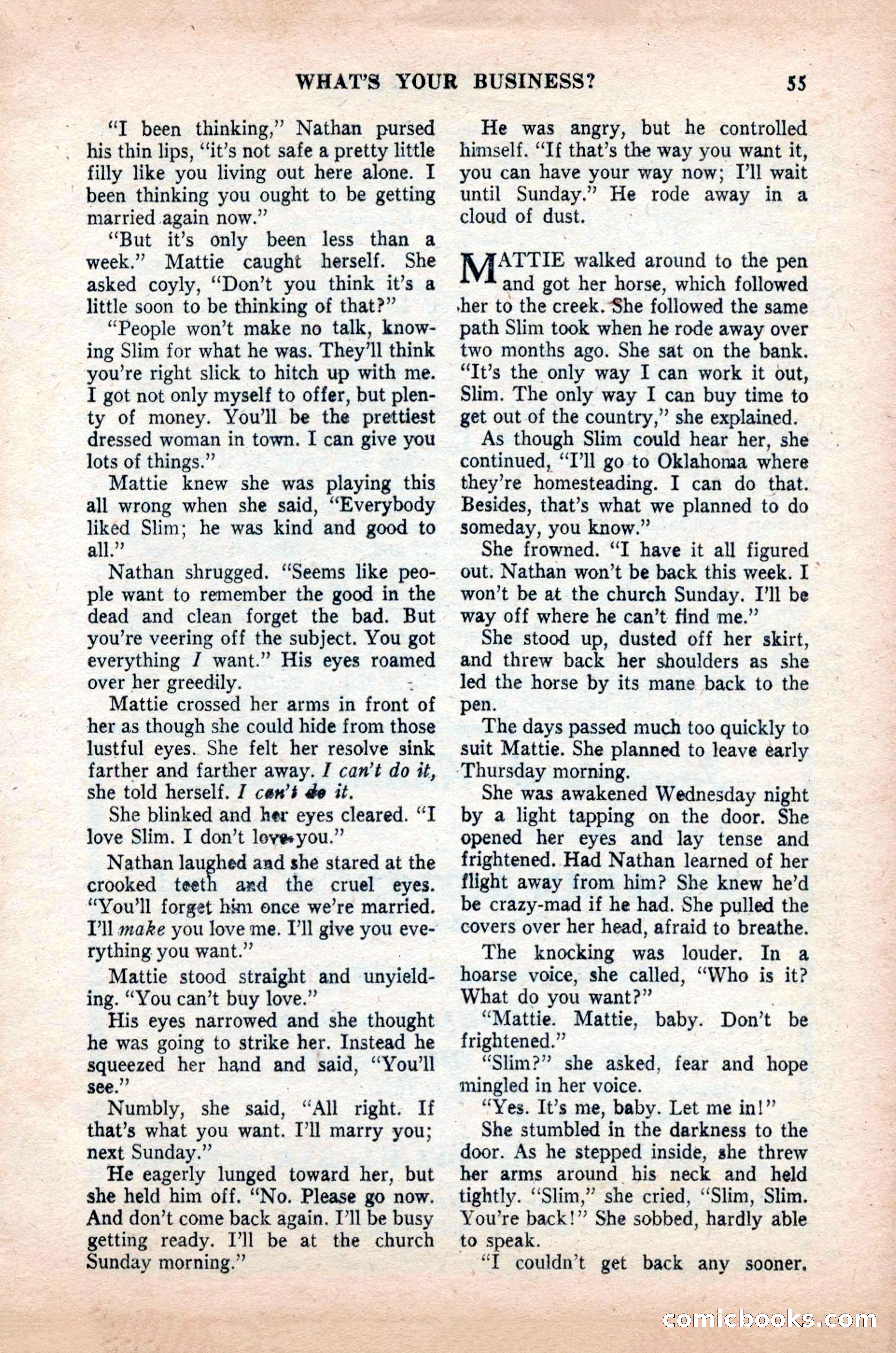Famous Western, October 1955 — page 55 of 100