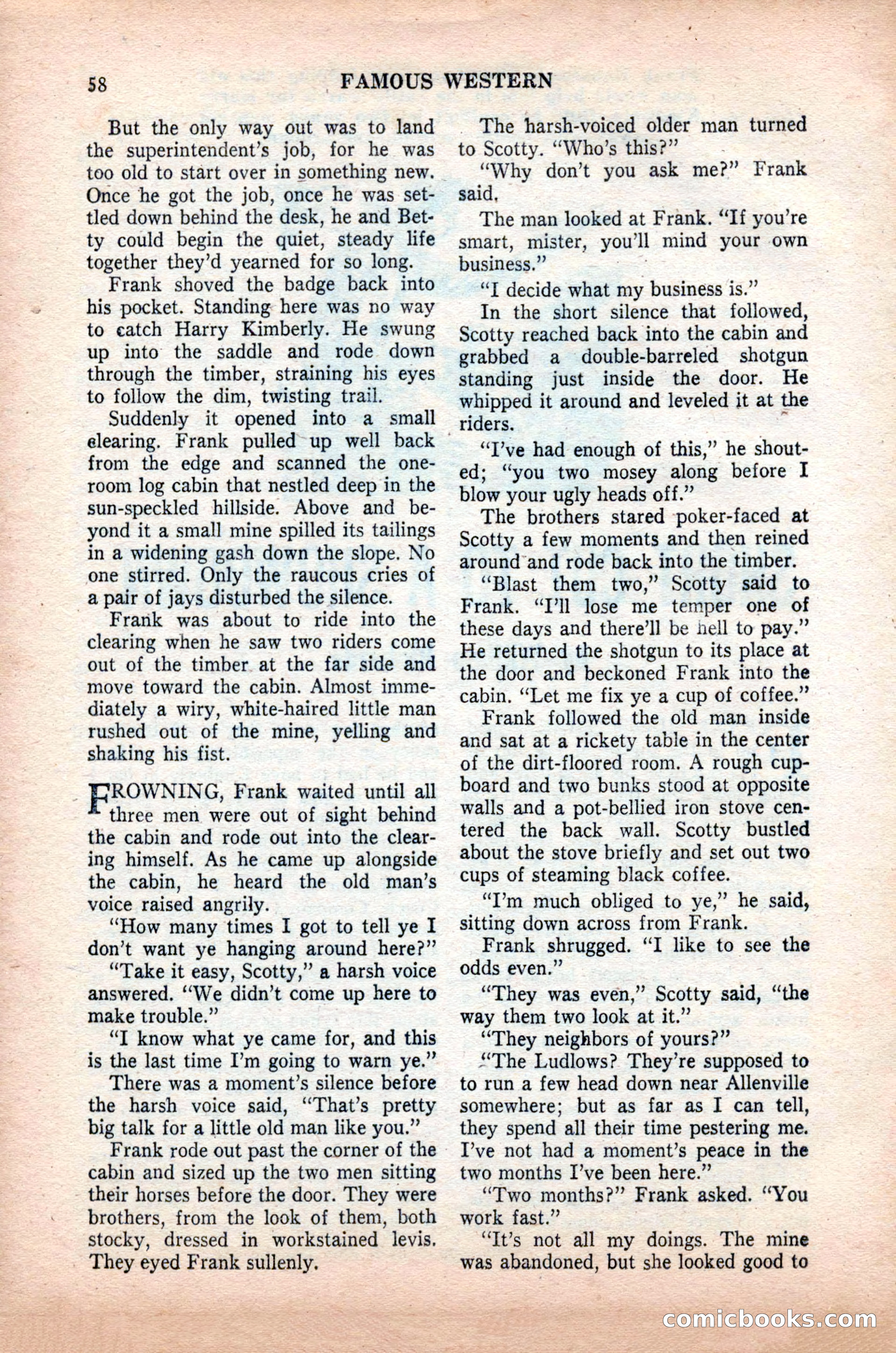 Famous Western, October 1955 — page 58 of 100