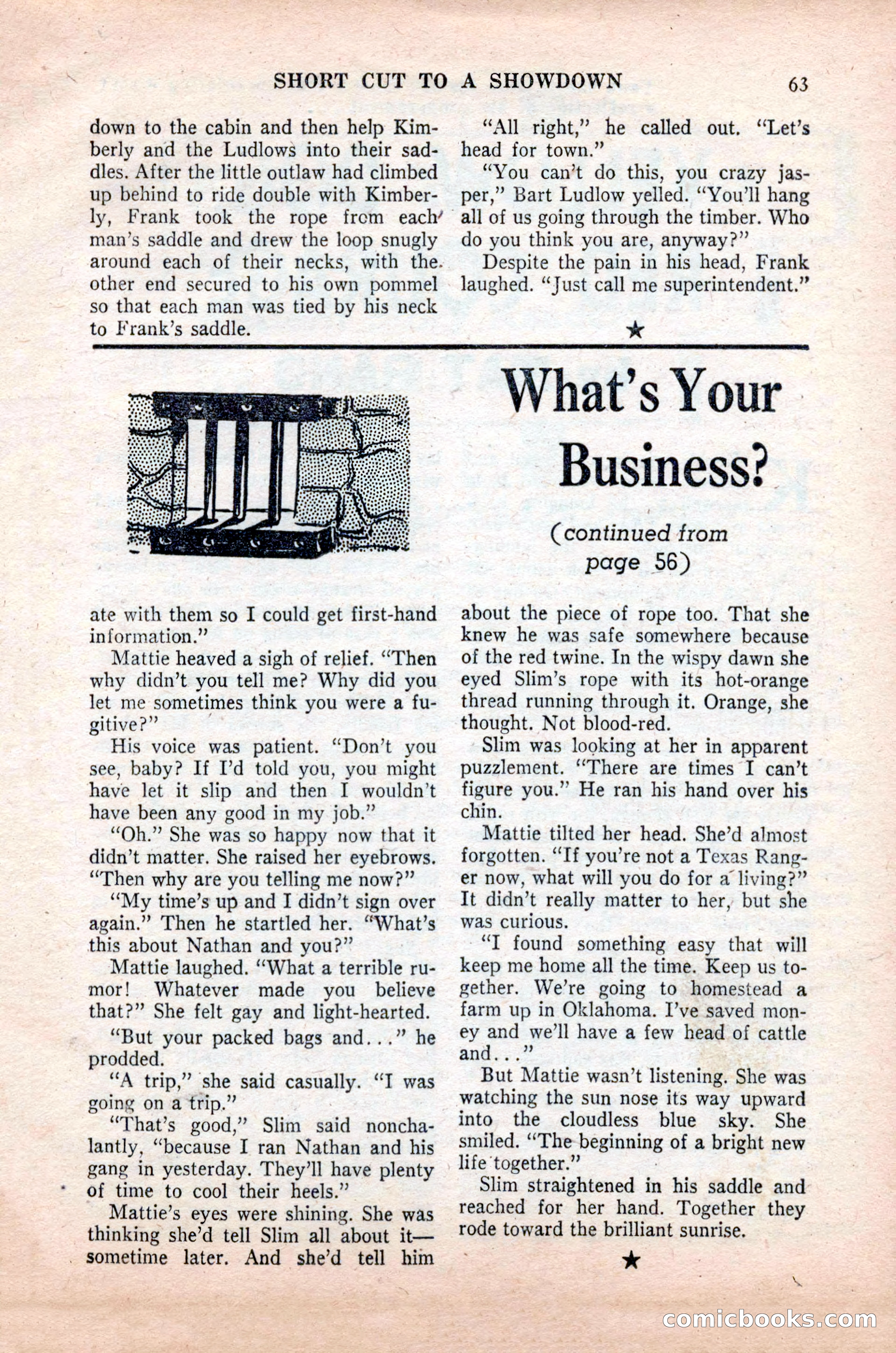 Famous Western, October 1955 — page 63 of 100