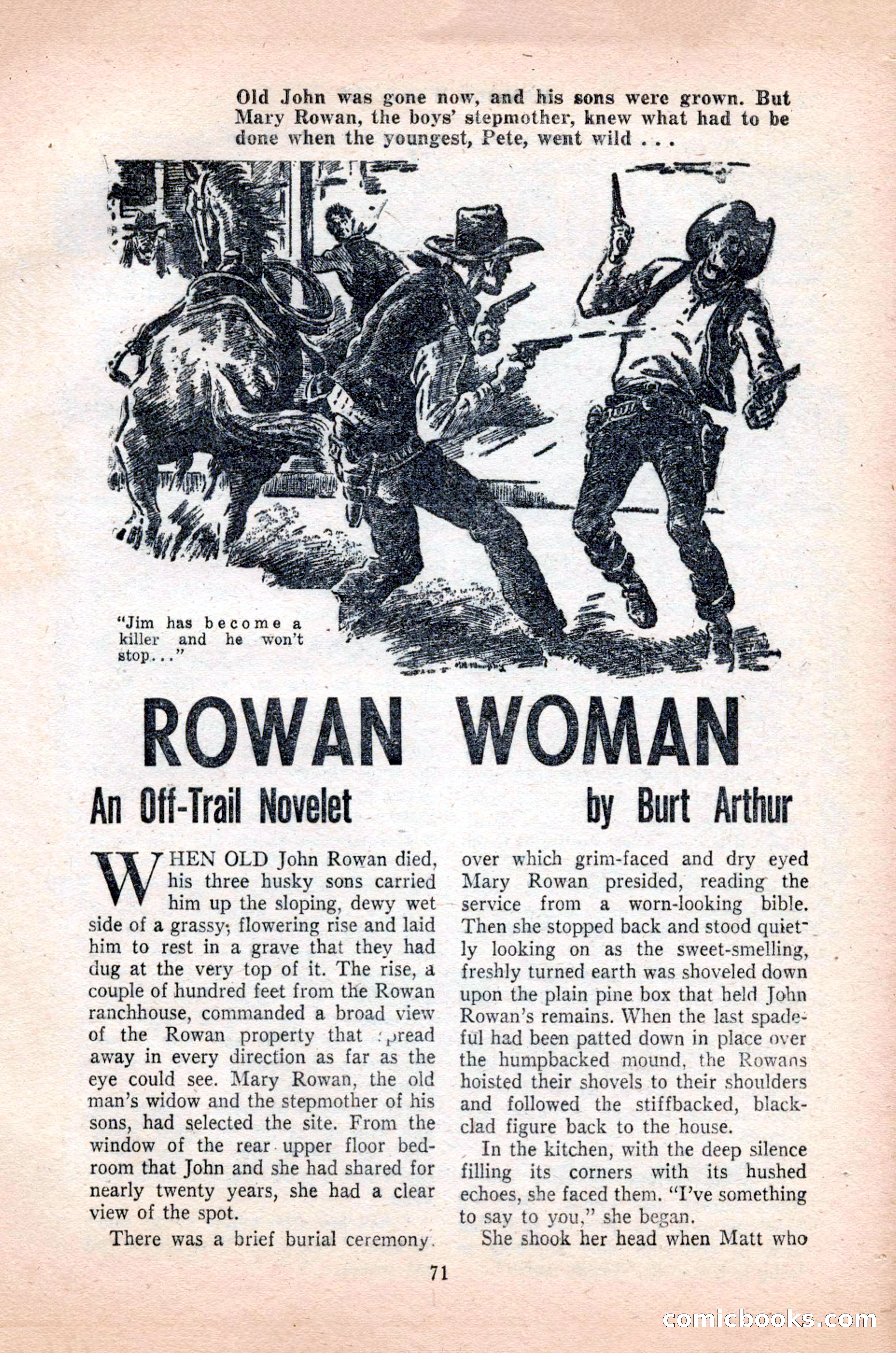 Famous Western, October 1955 — page 71 of 100
