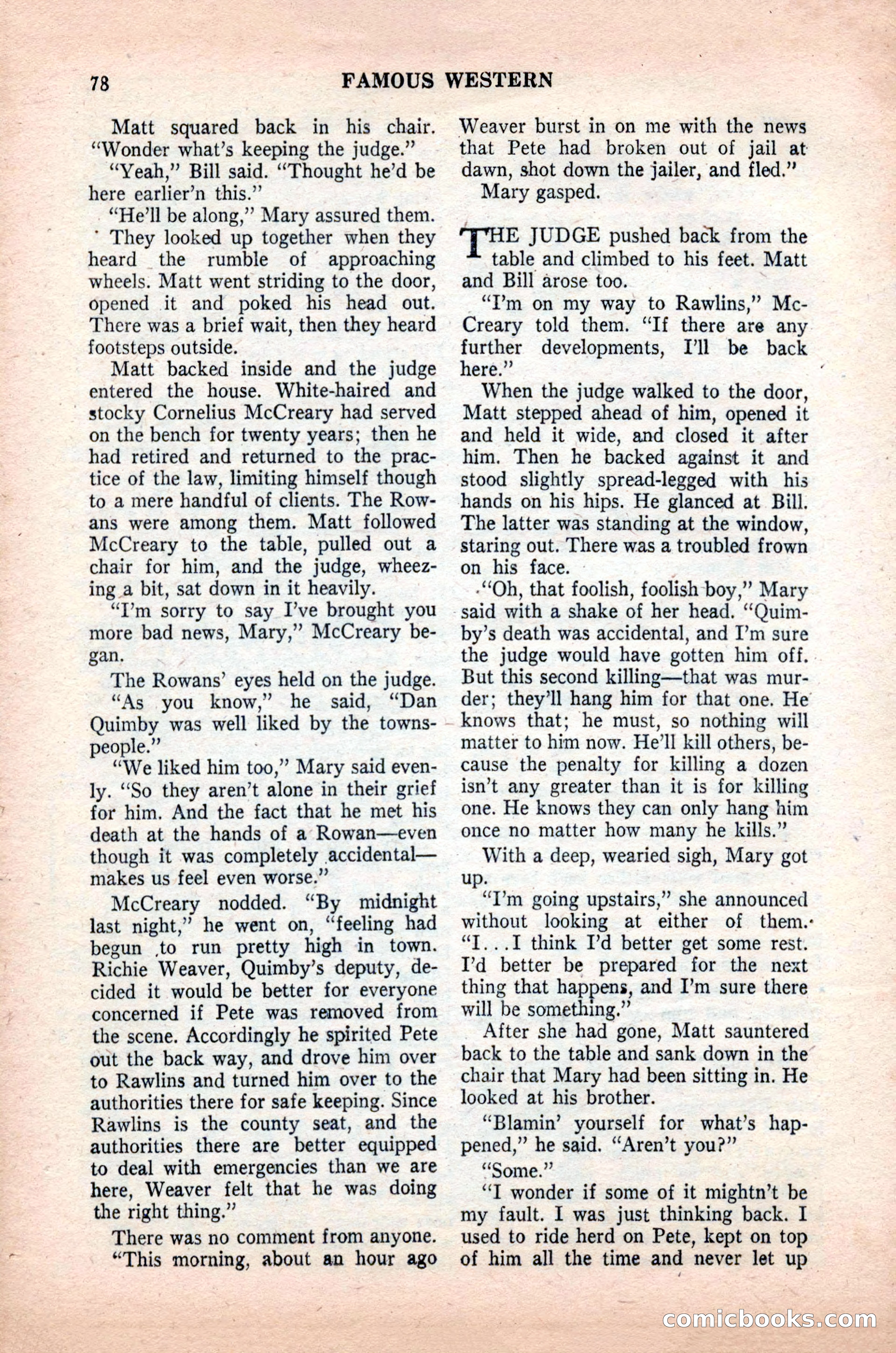 Famous Western, October 1955 — page 78 of 100