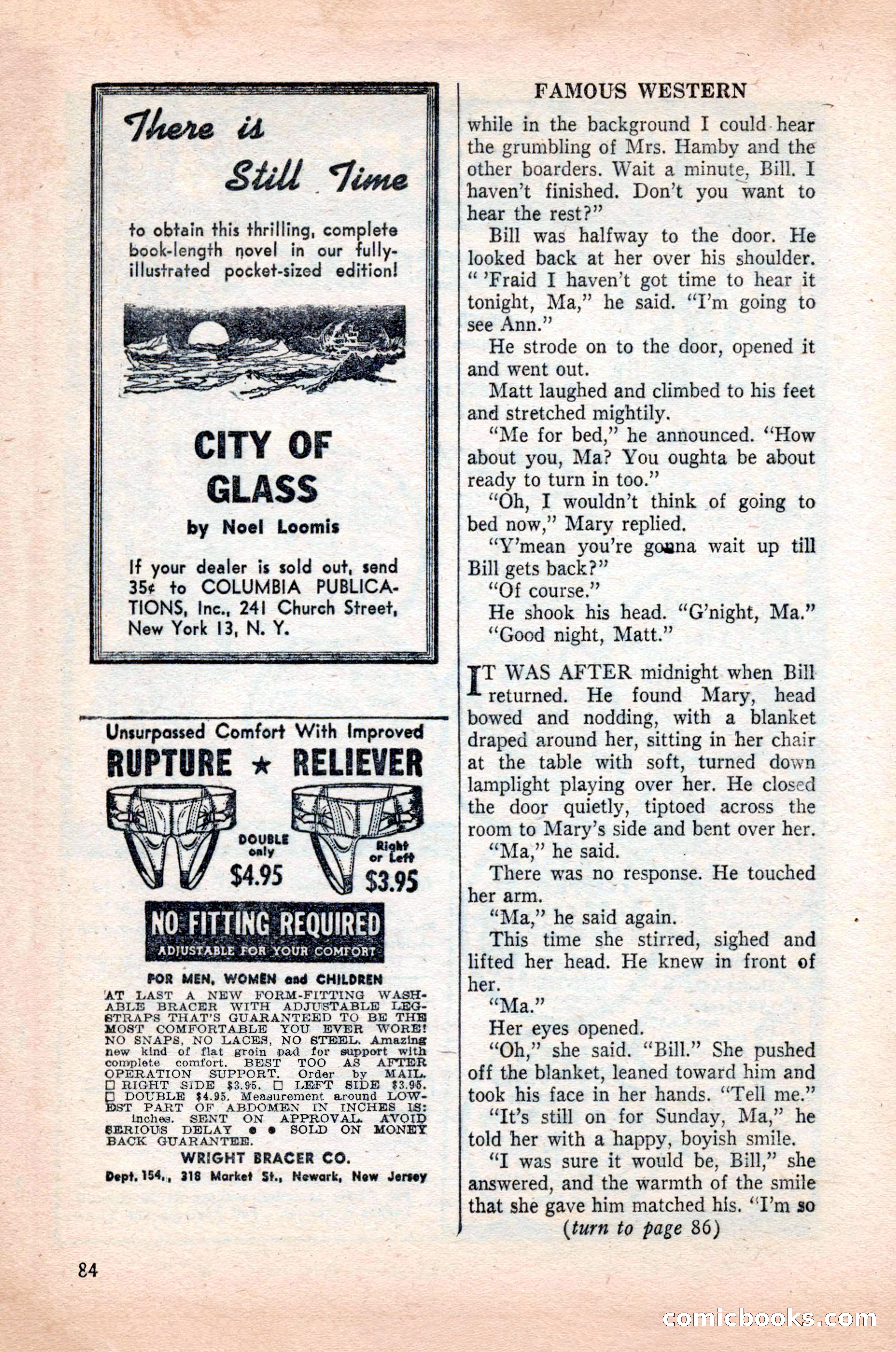 Famous Western, October 1955 — page 84 of 100