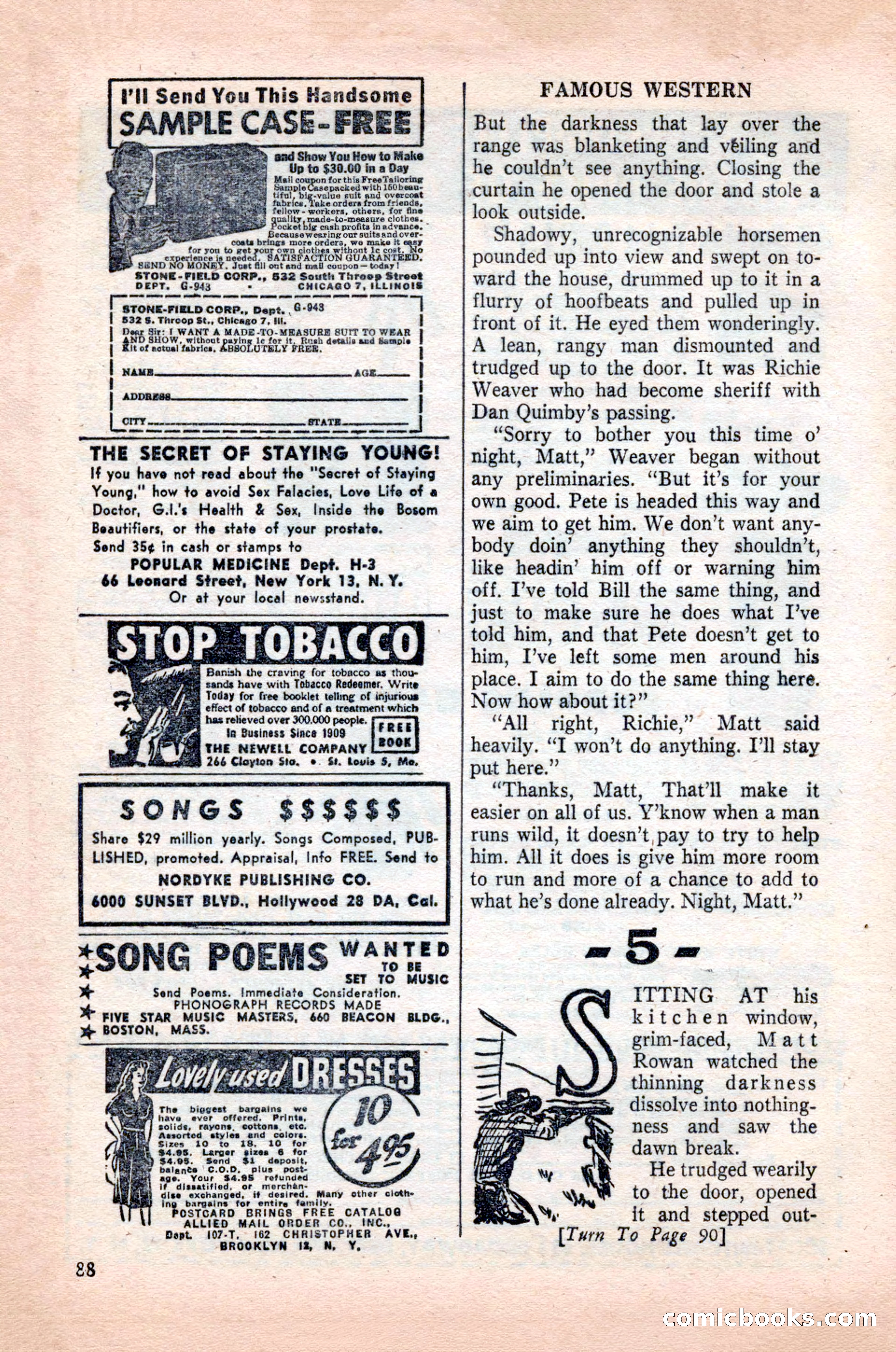 Famous Western, October 1955 — page 88 of 100