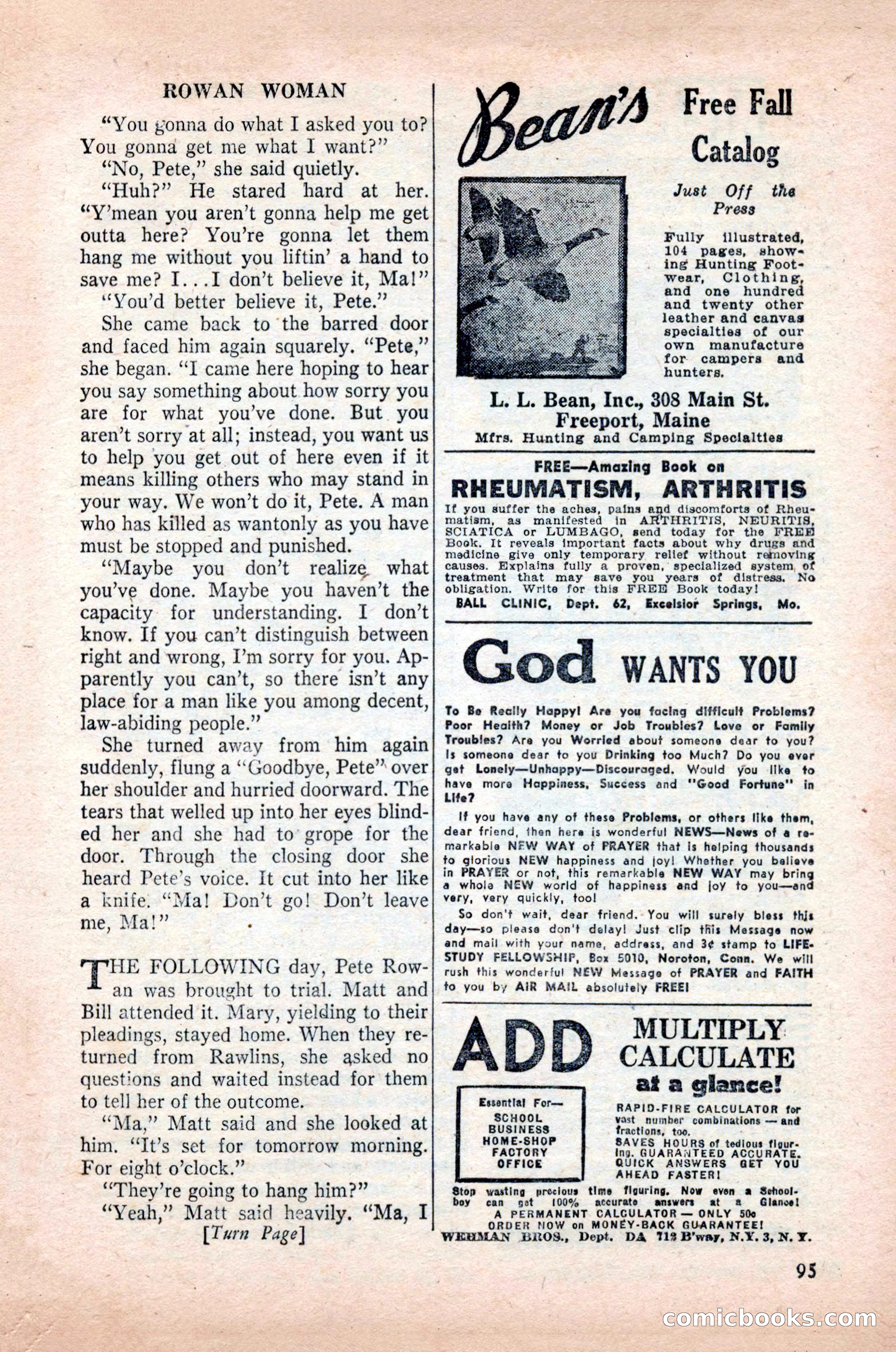 Famous Western, October 1955 — page 95 of 100