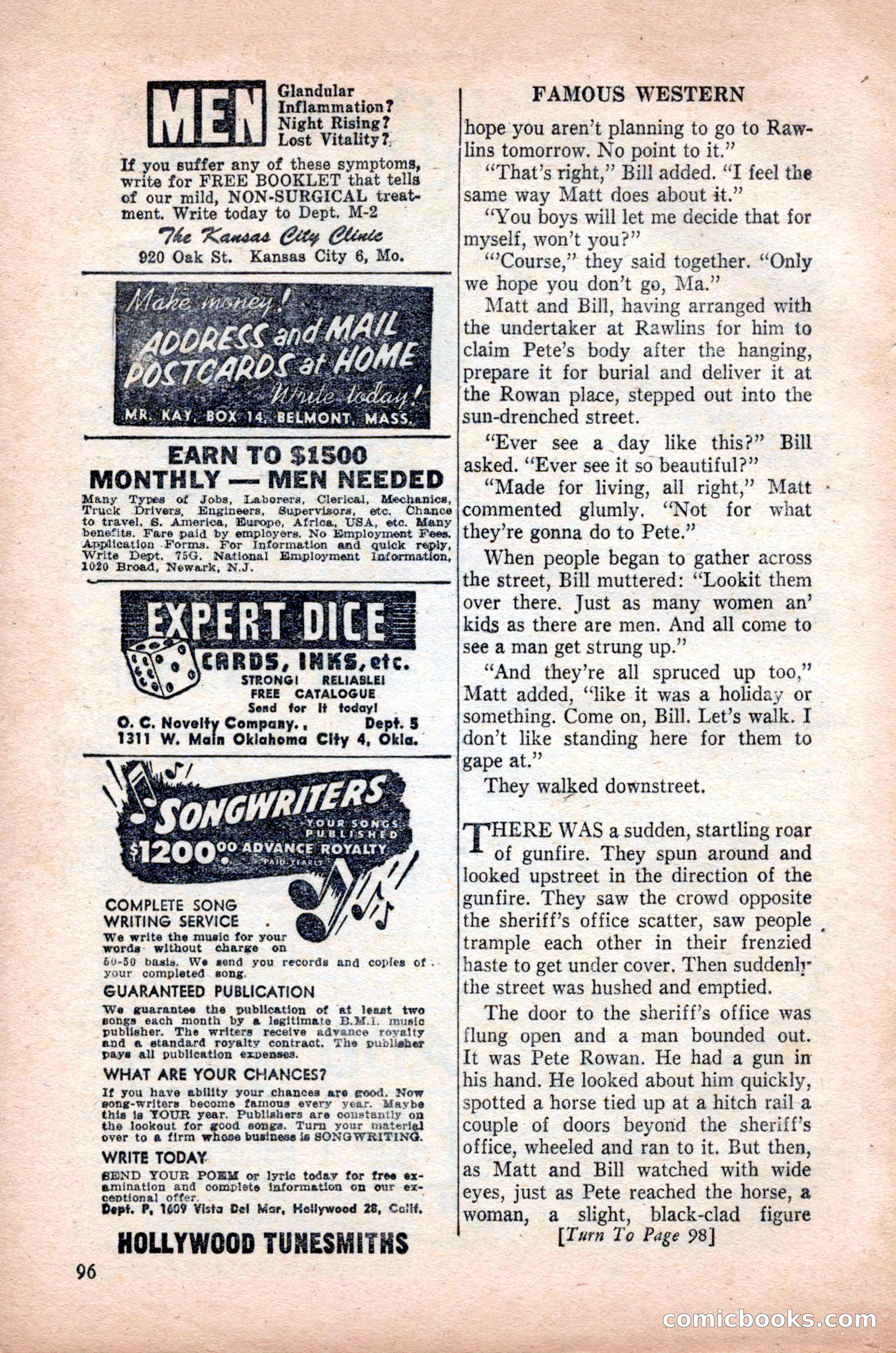 Famous Western, October 1955 — page 96 of 100
