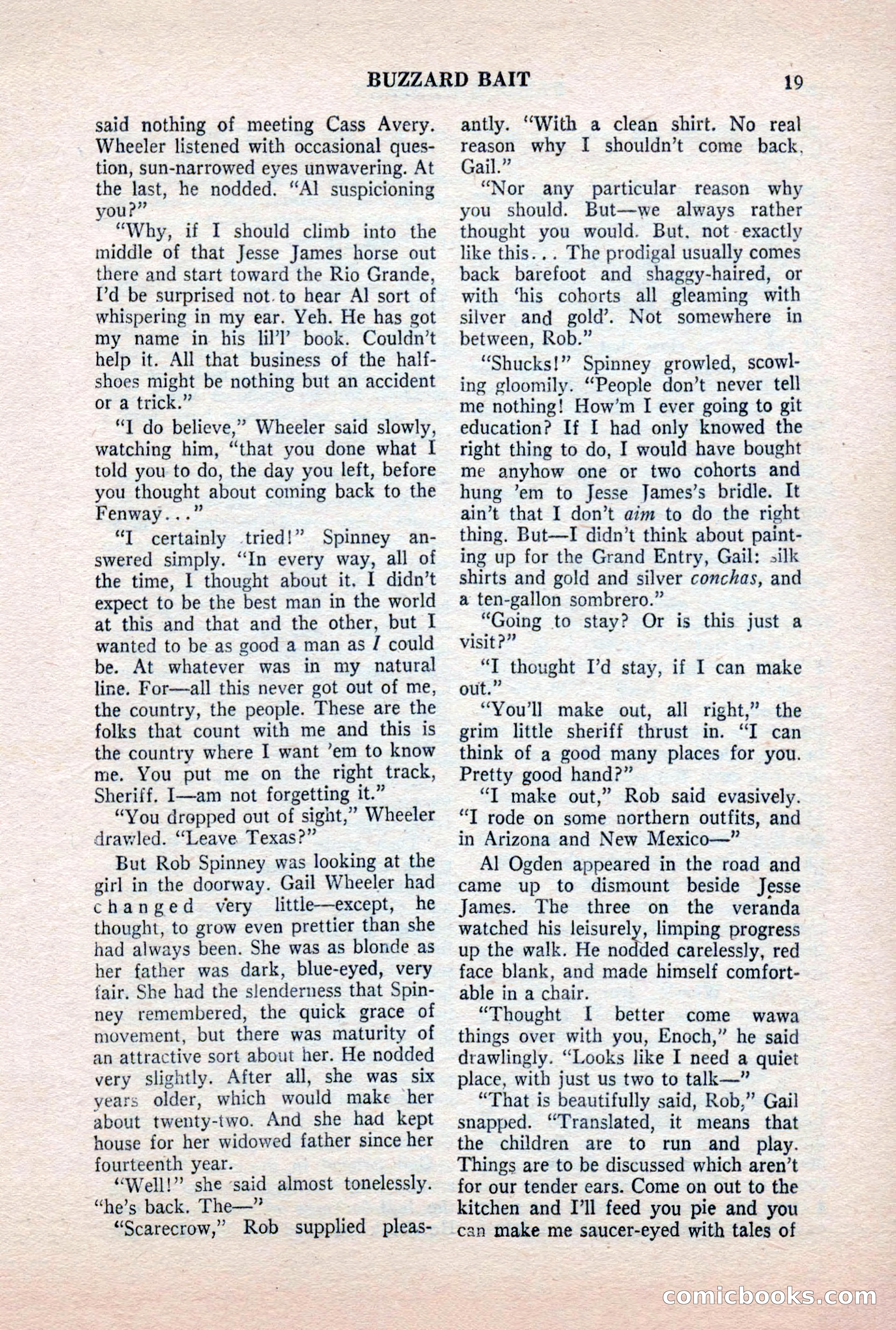 Famous Western, October 1956 — page 19 of 100