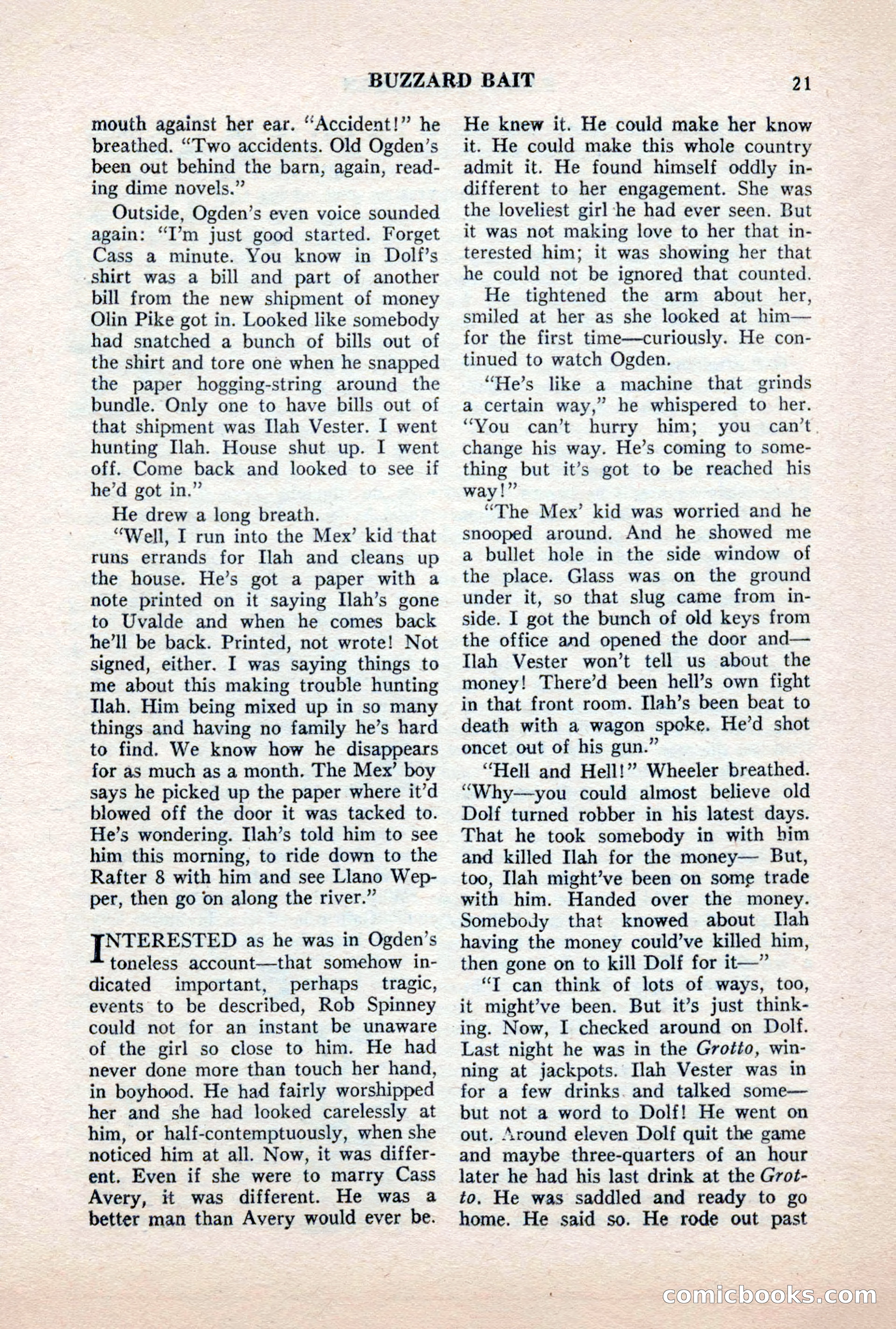 Famous Western, October 1956 — page 21 of 100