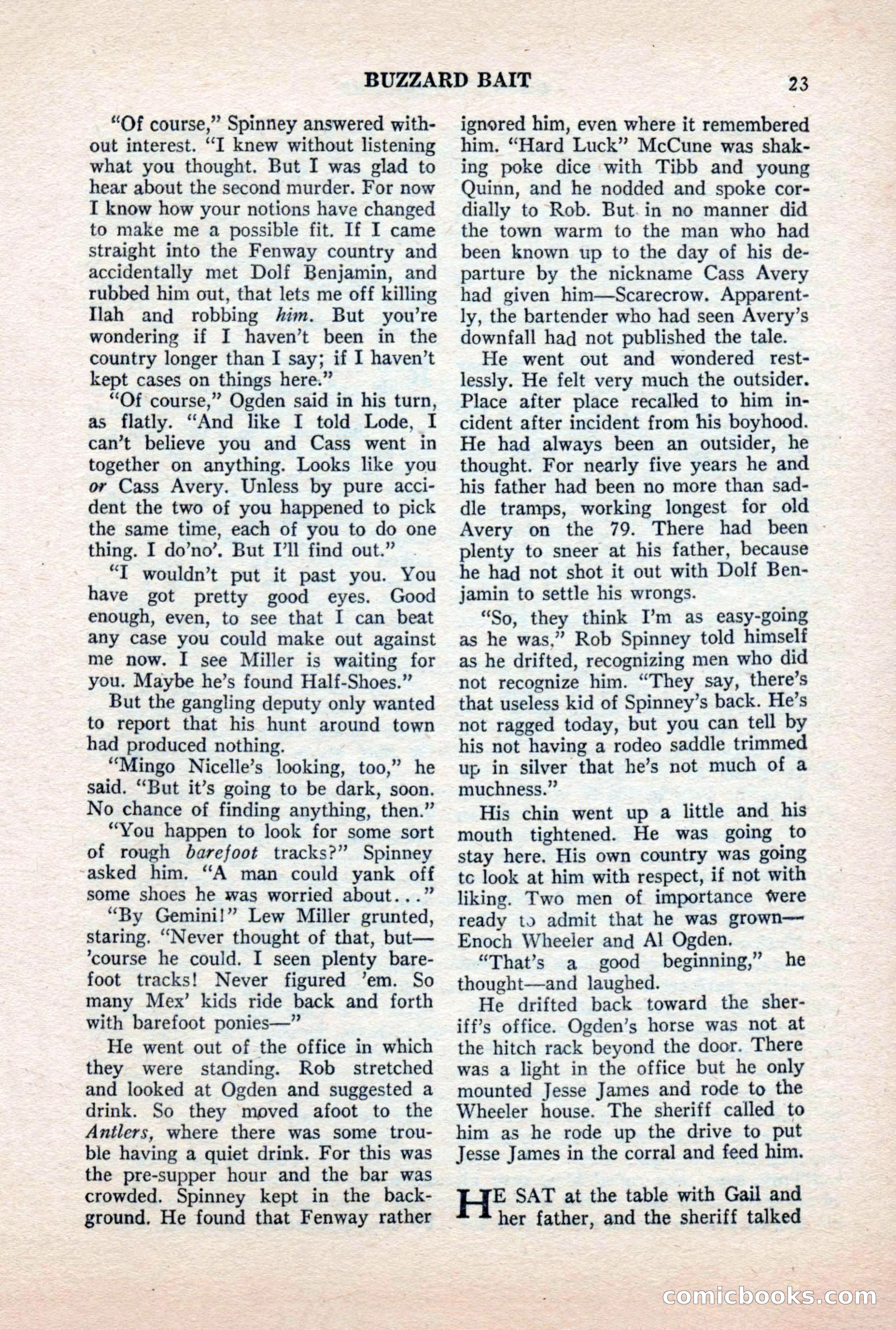 Famous Western, October 1956 — page 23 of 100