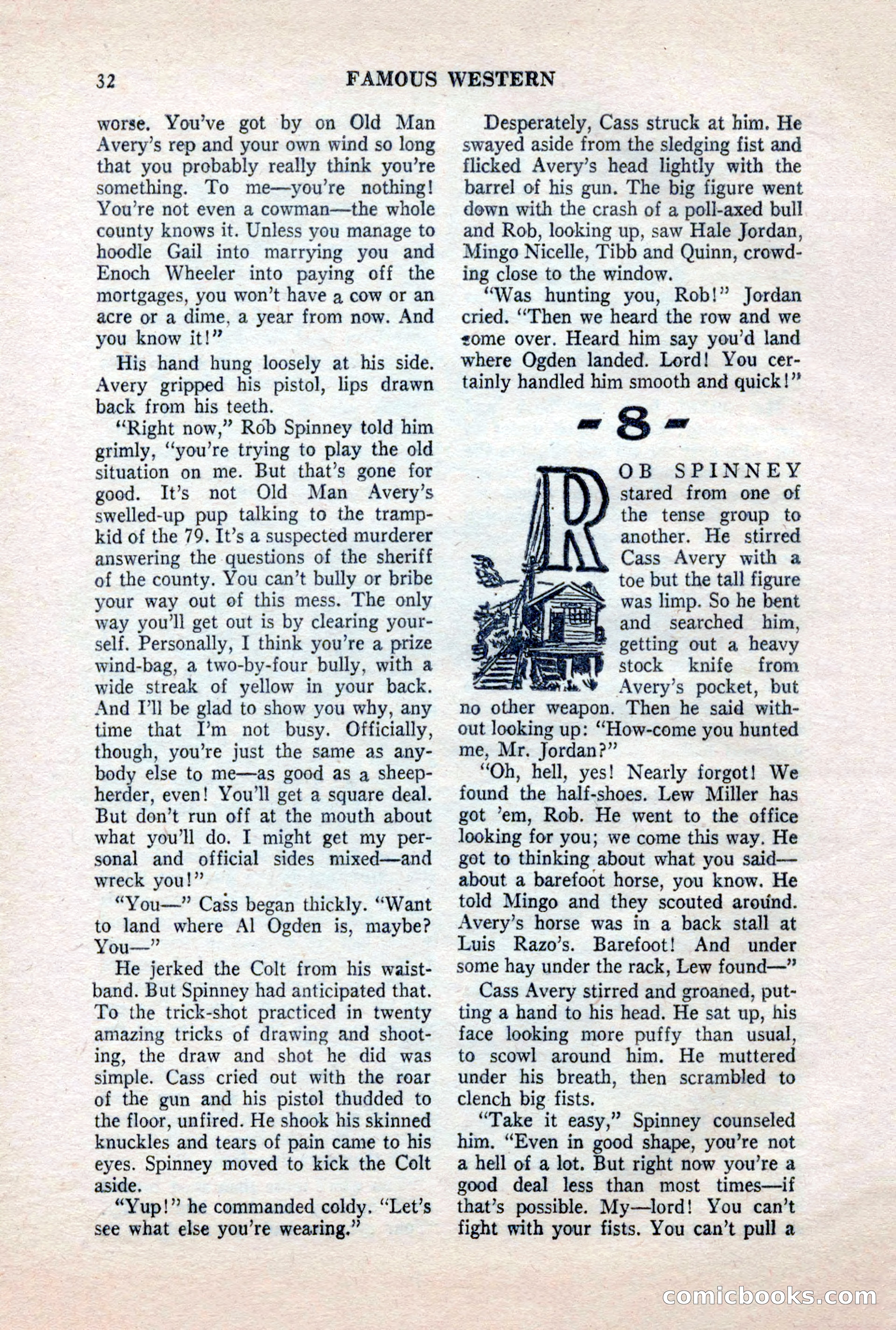 Famous Western, October 1956 — page 32 of 100