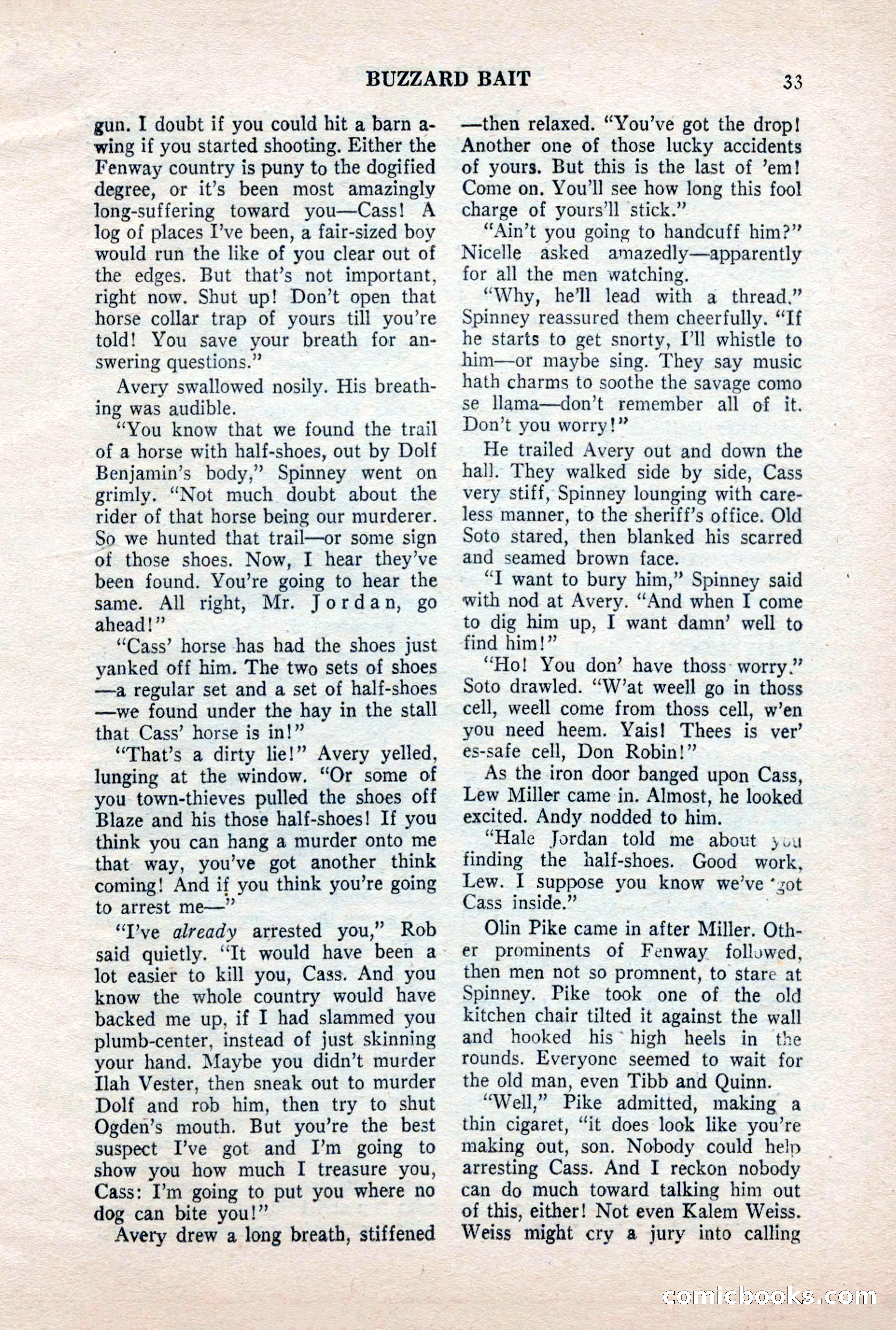 Famous Western, October 1956 — page 33 of 100