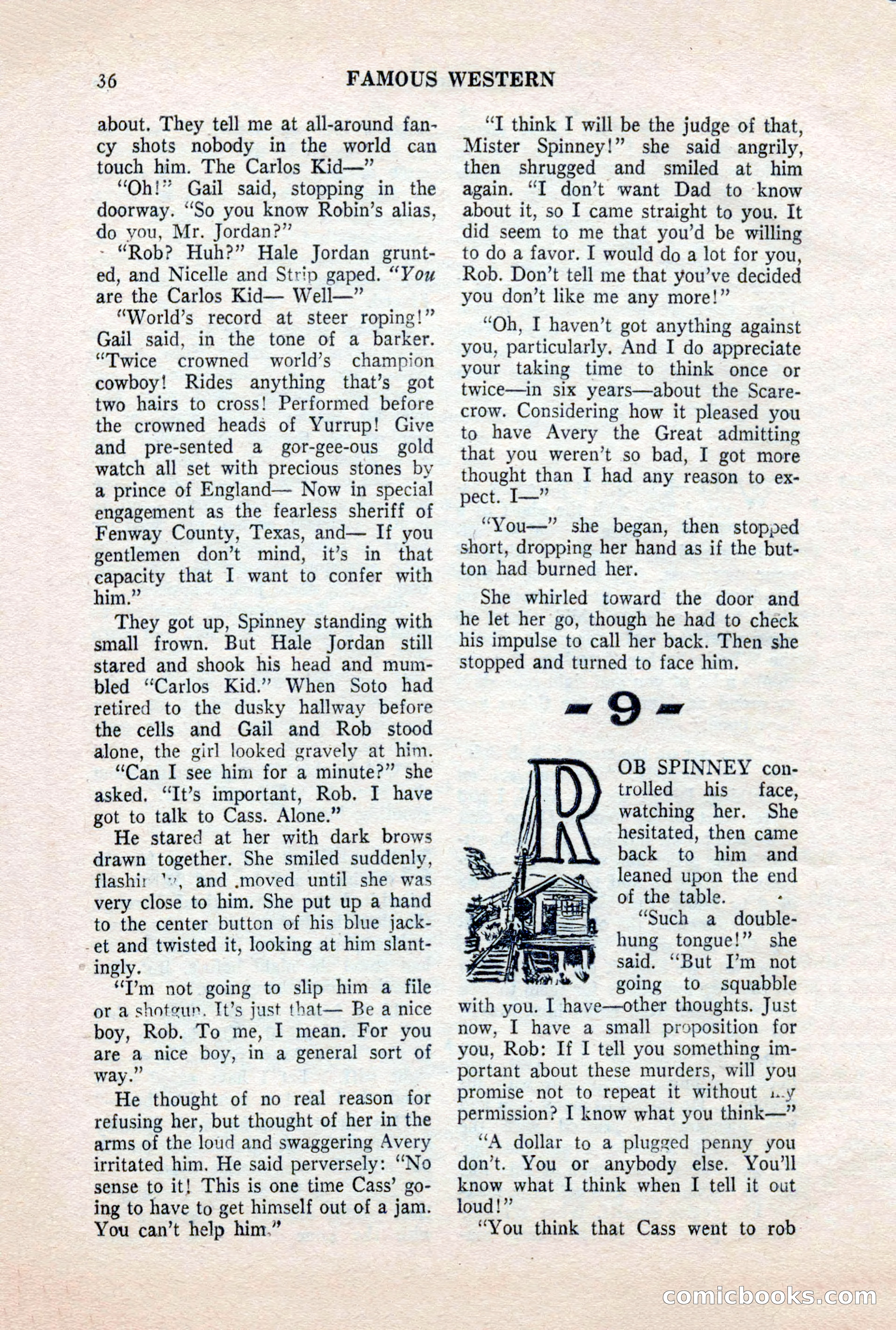 Famous Western, October 1956 — page 36 of 100