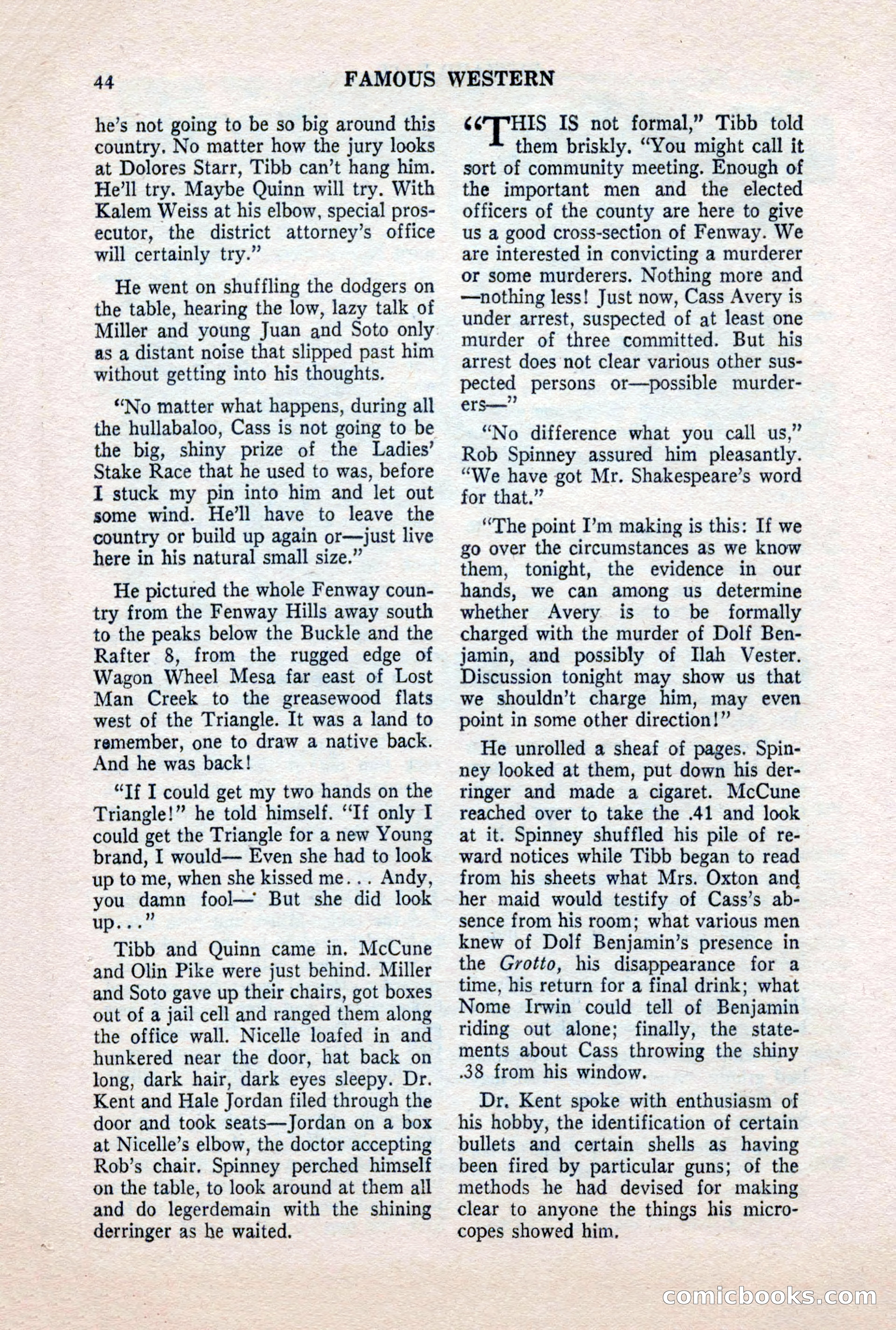 Famous Western, October 1956 — page 44 of 100