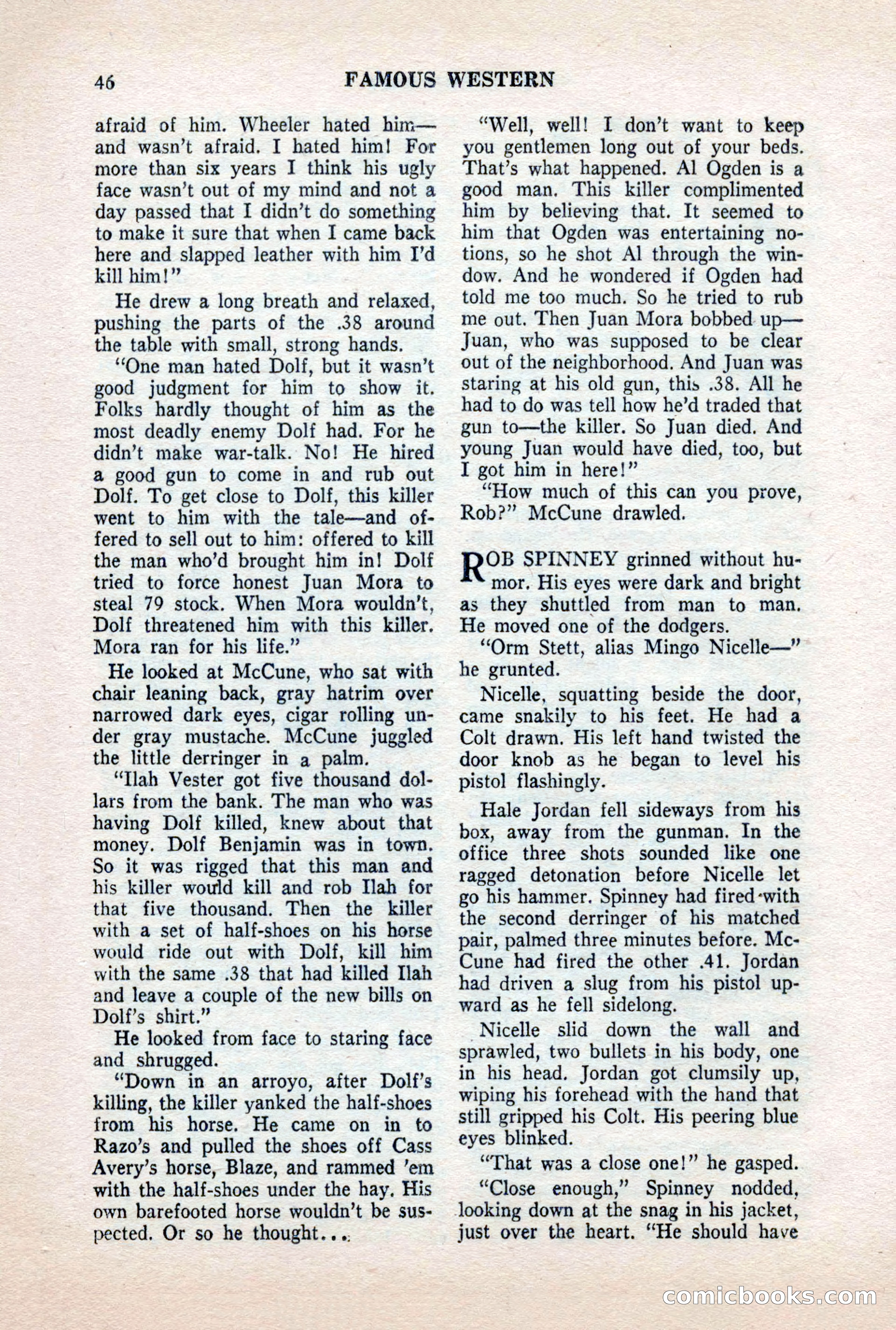 Famous Western, October 1956 — page 46 of 100