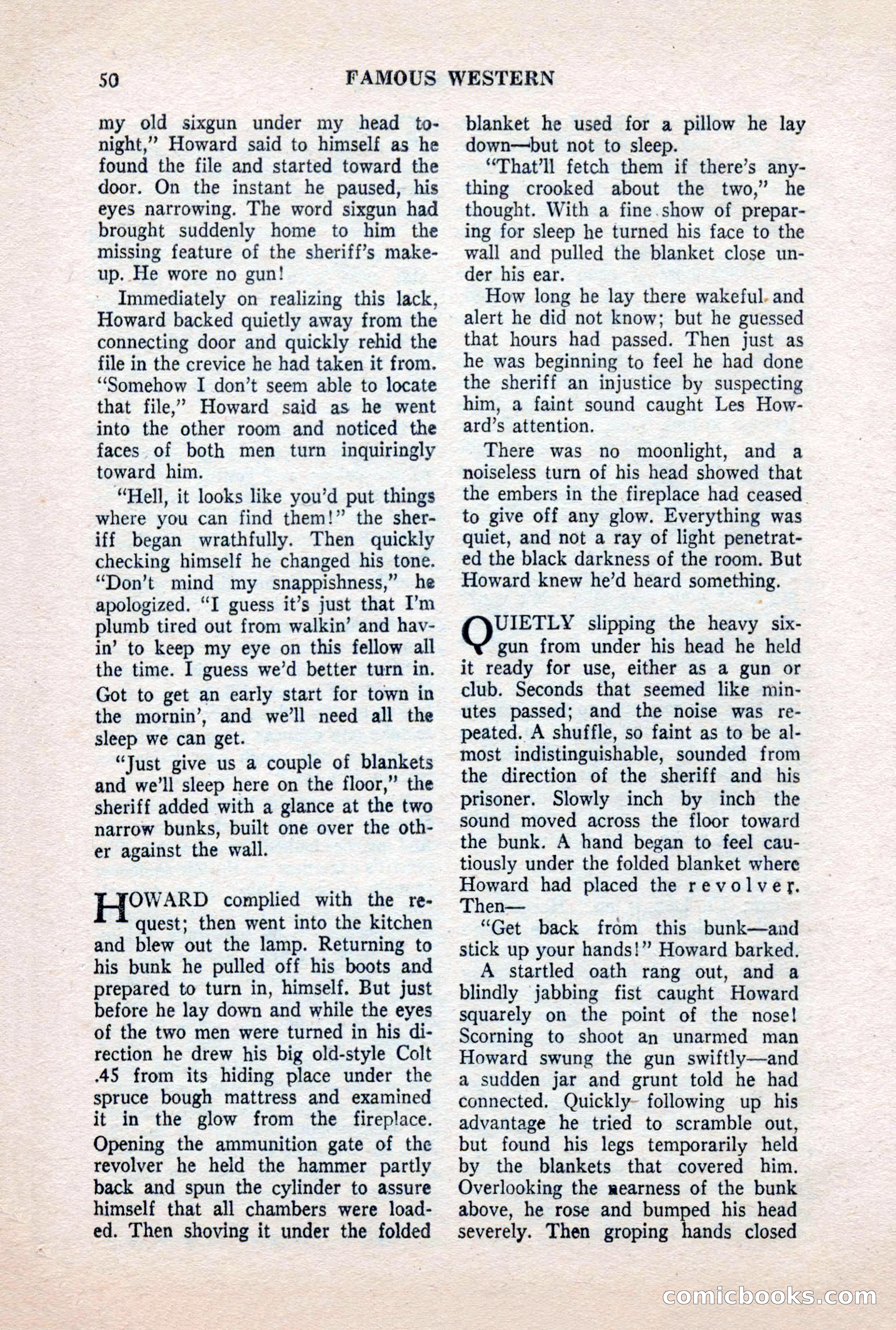 Famous Western, October 1956 — page 50 of 100