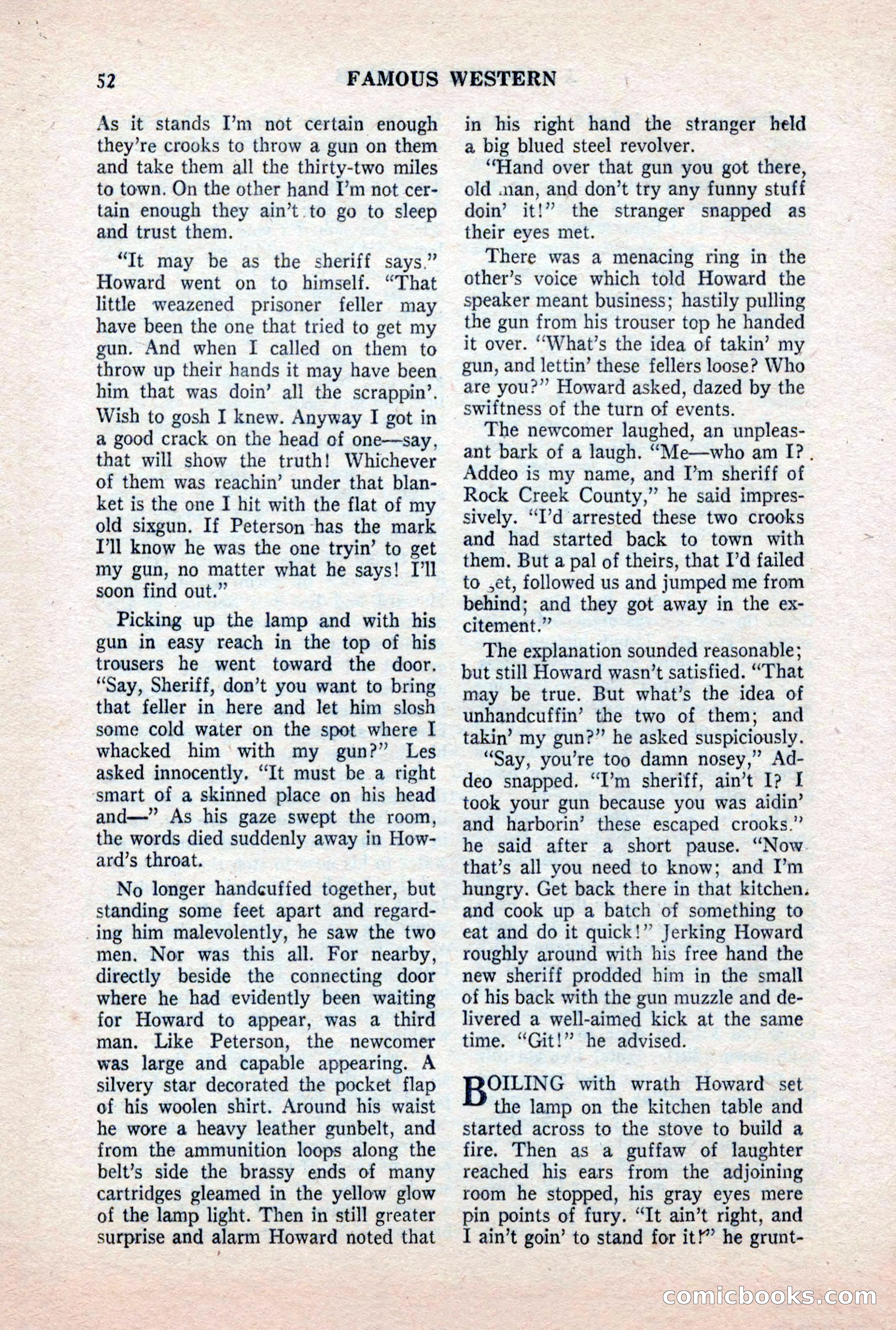 Famous Western, October 1956 — page 52 of 100