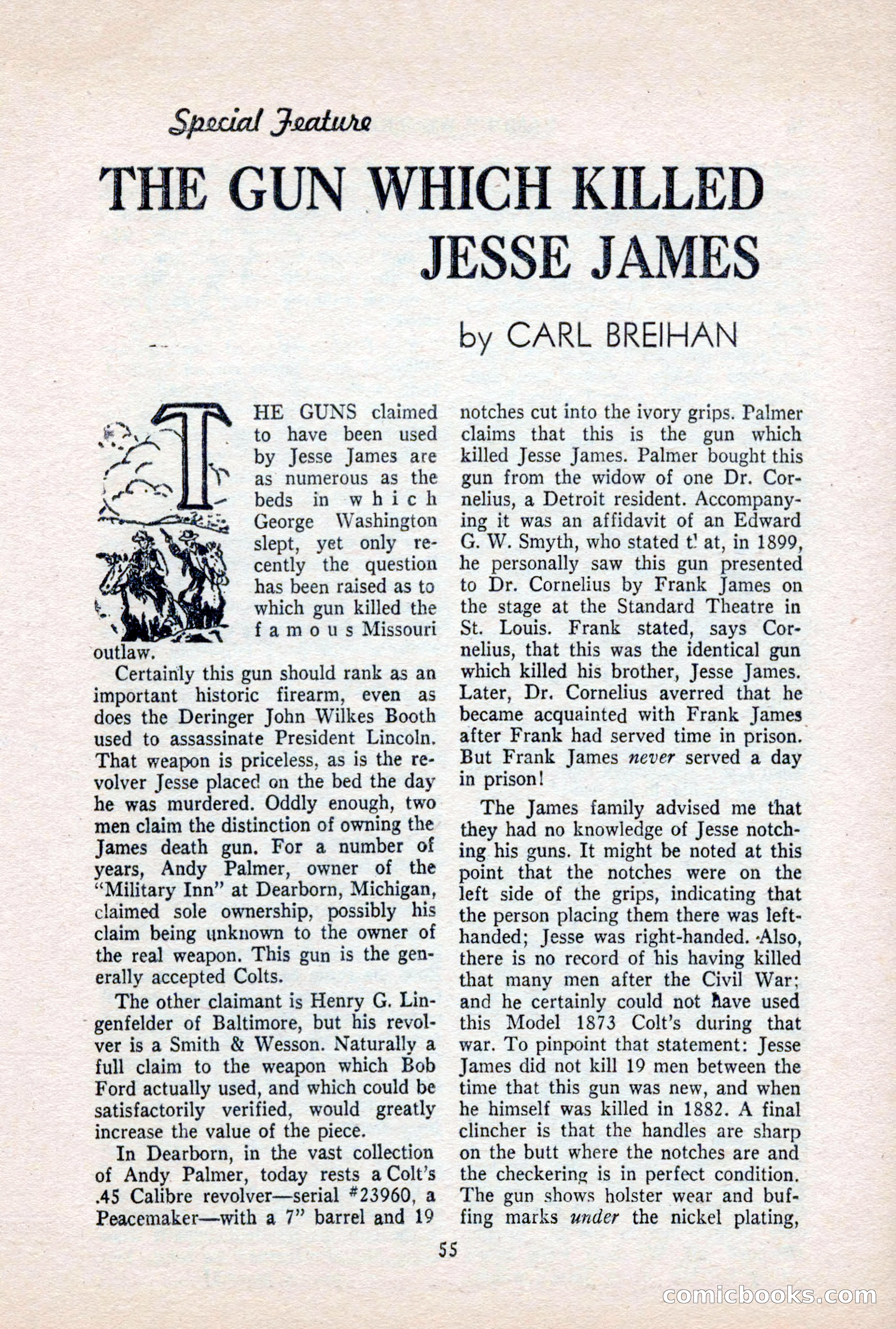 Famous Western, October 1956 — page 55 of 100