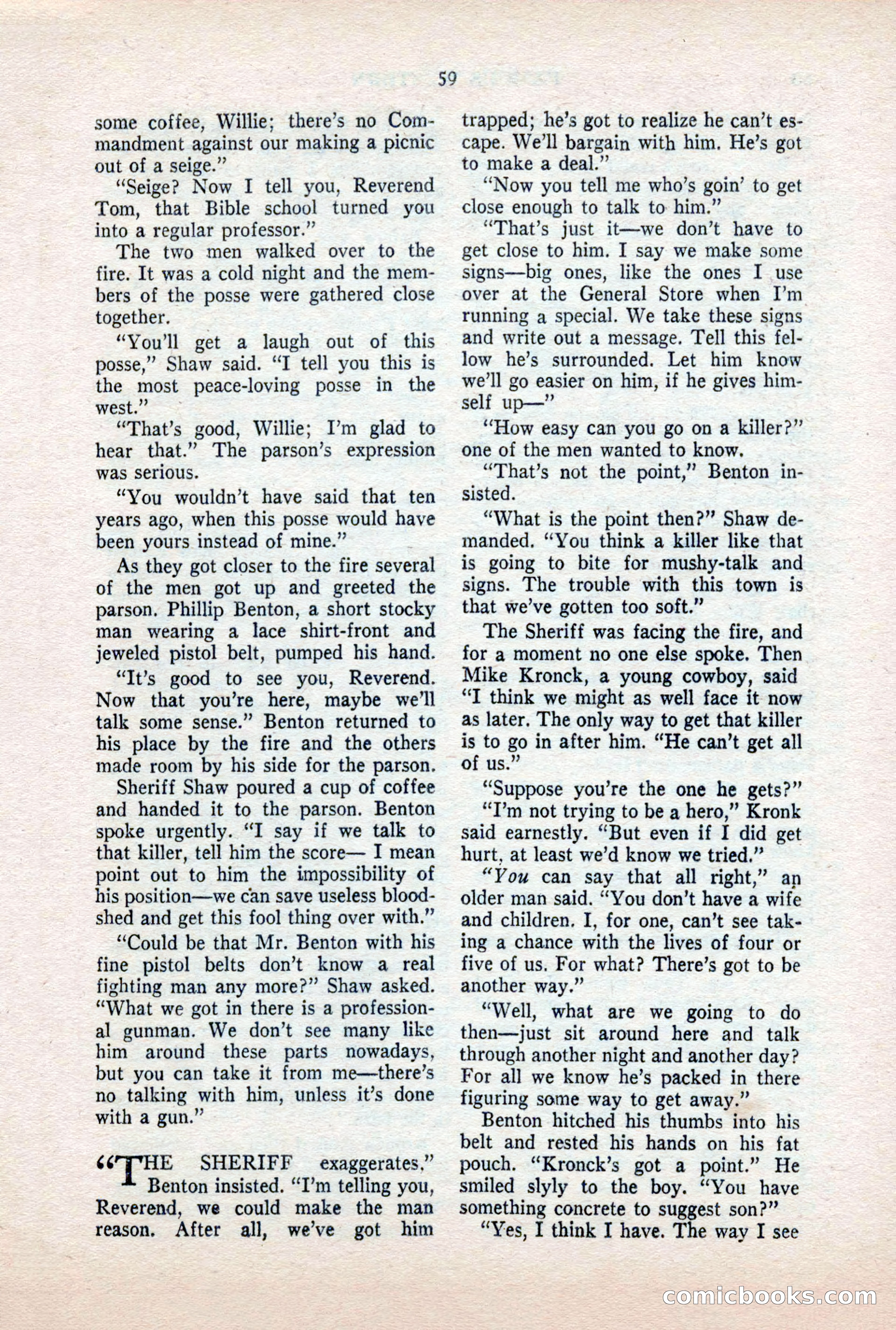 Famous Western, October 1956 — page 59 of 100
