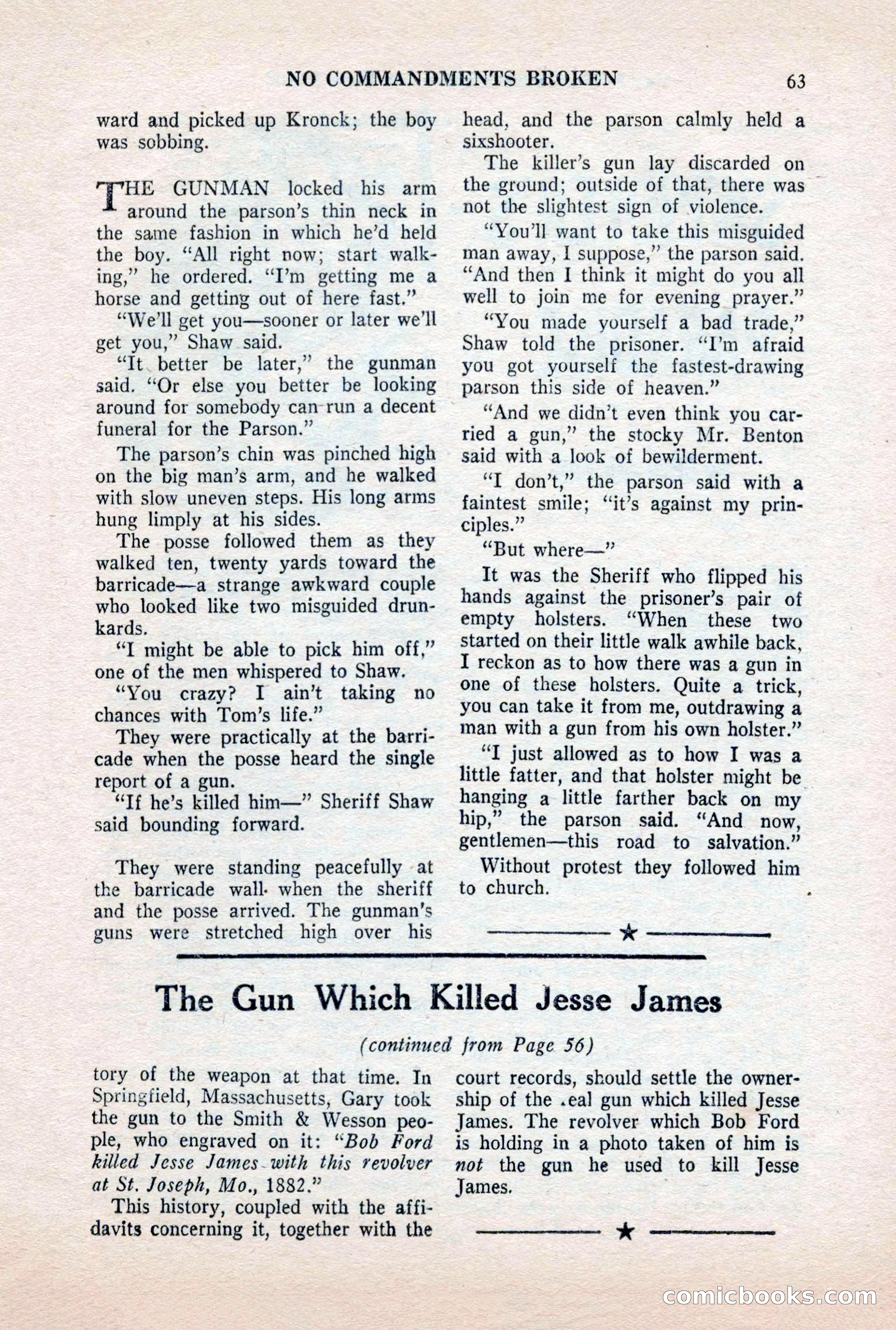 Famous Western, October 1956 — page 63 of 100