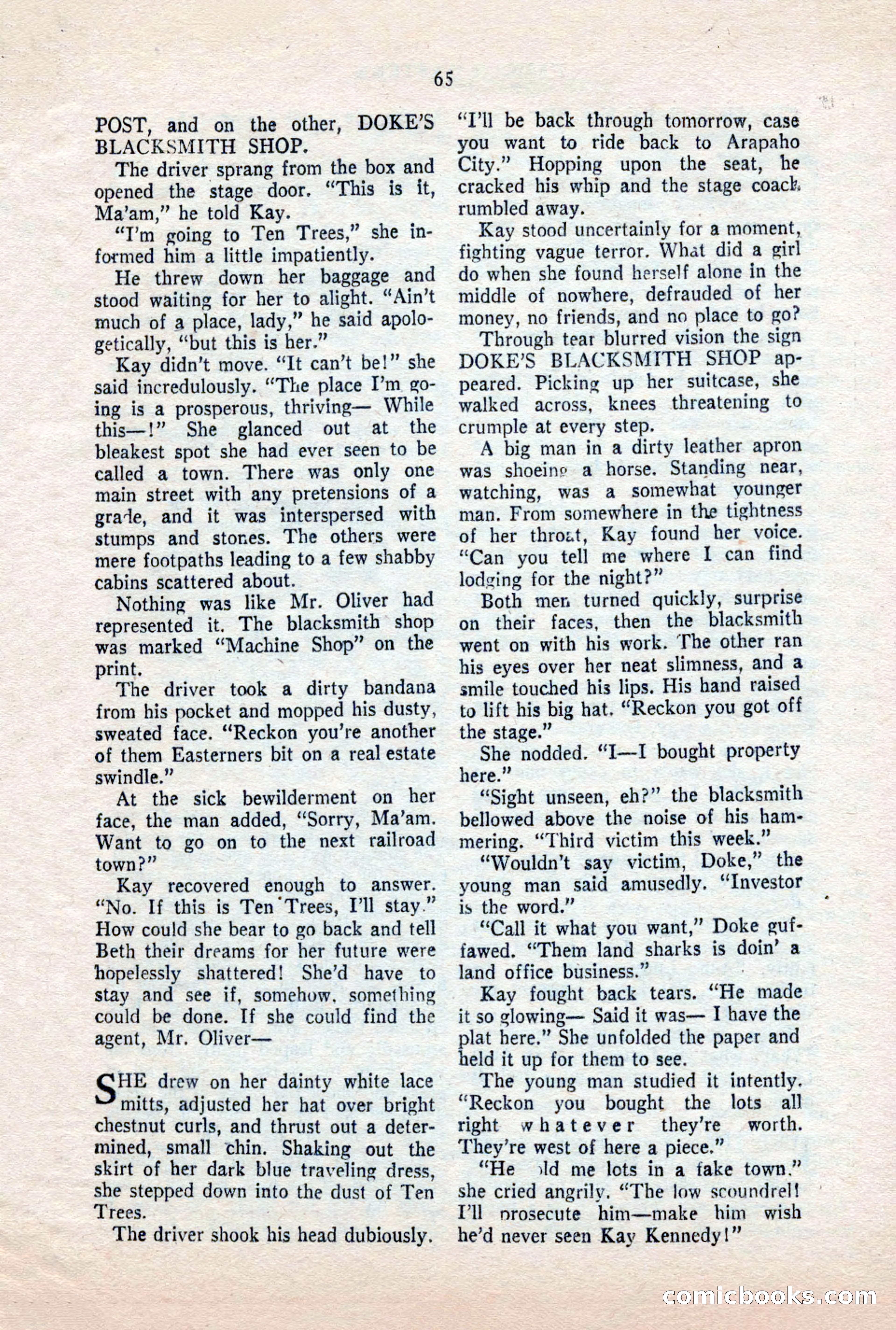 Famous Western, October 1956 — page 65 of 100