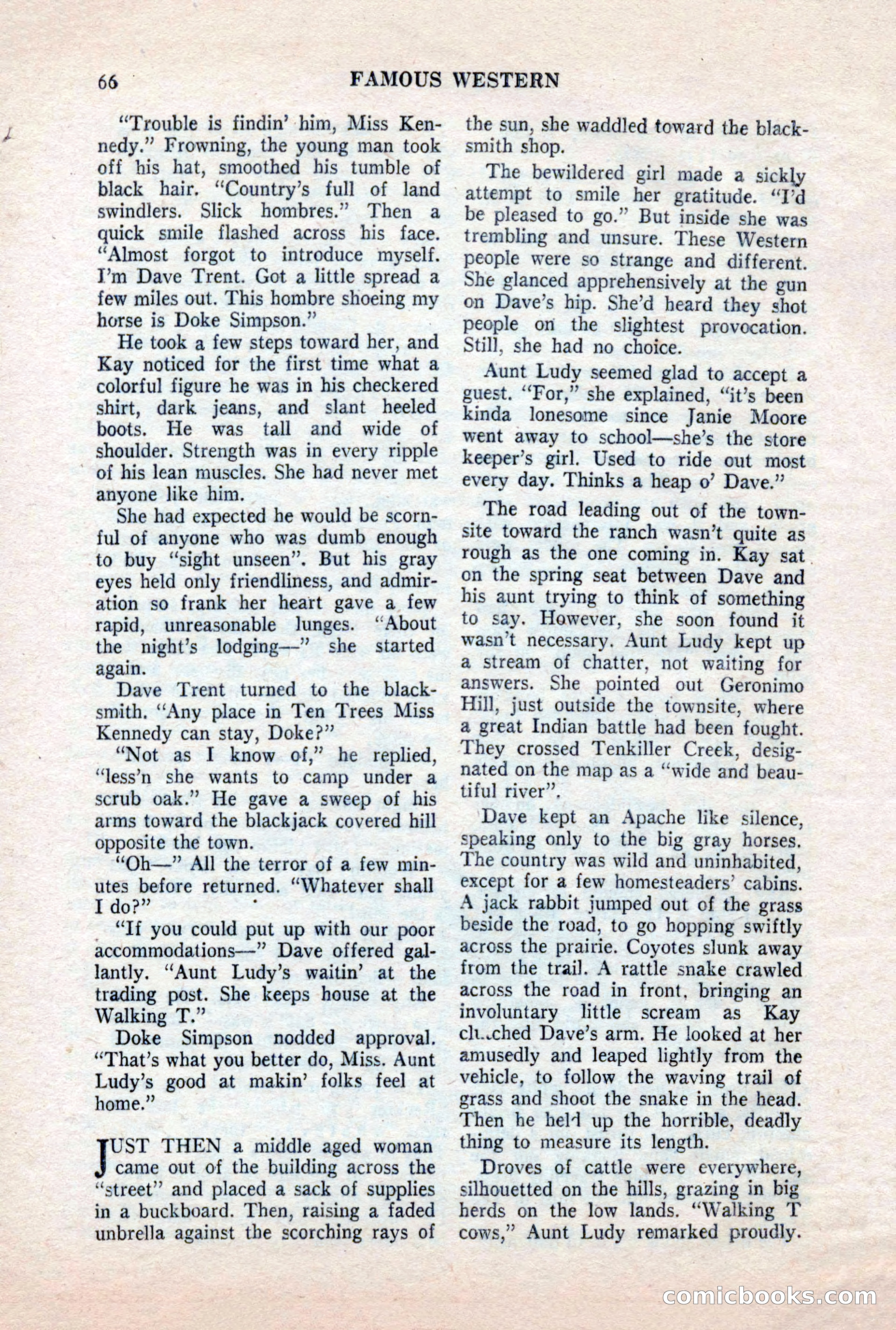 Famous Western, October 1956 — page 66 of 100