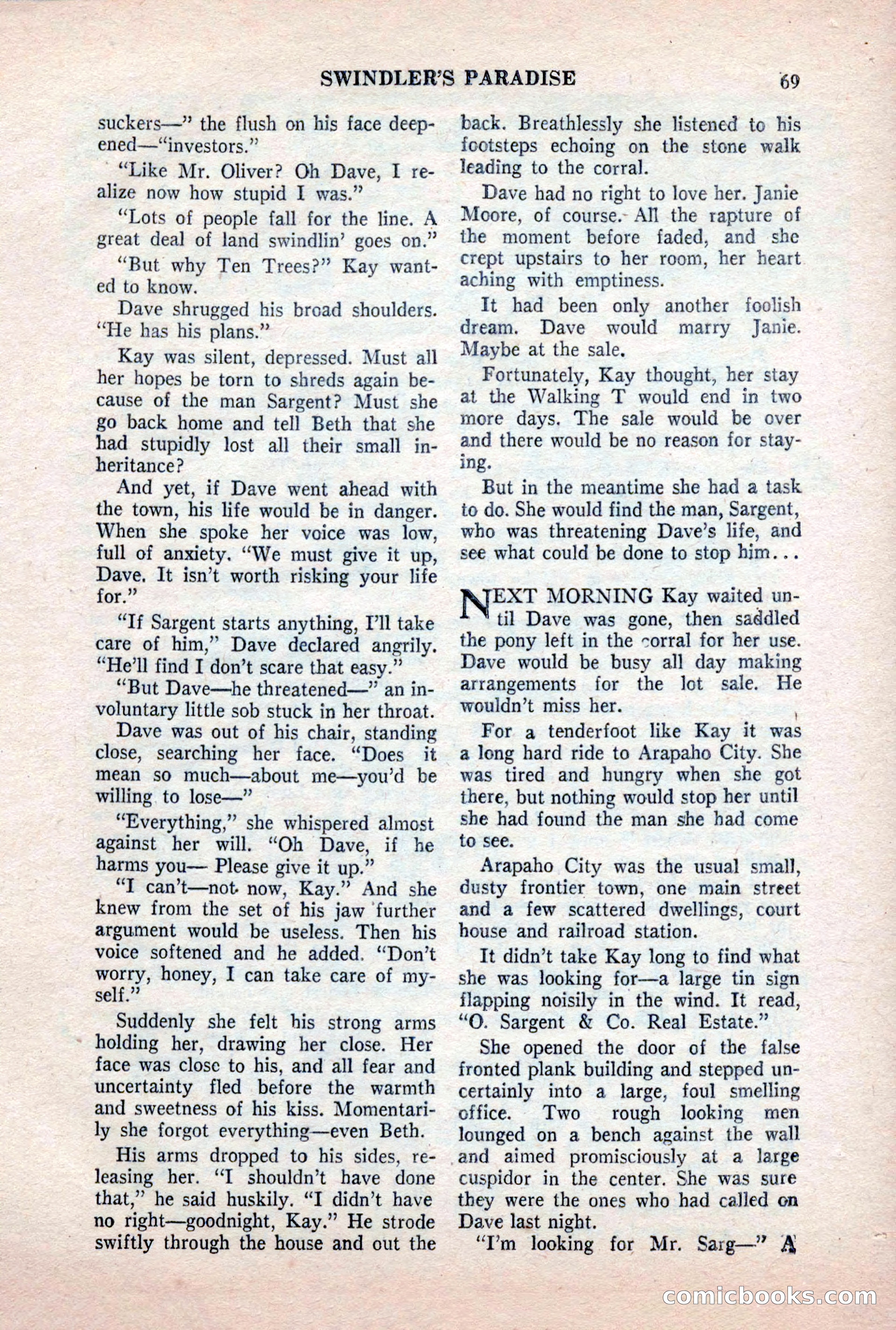 Famous Western, October 1956 — page 69 of 100