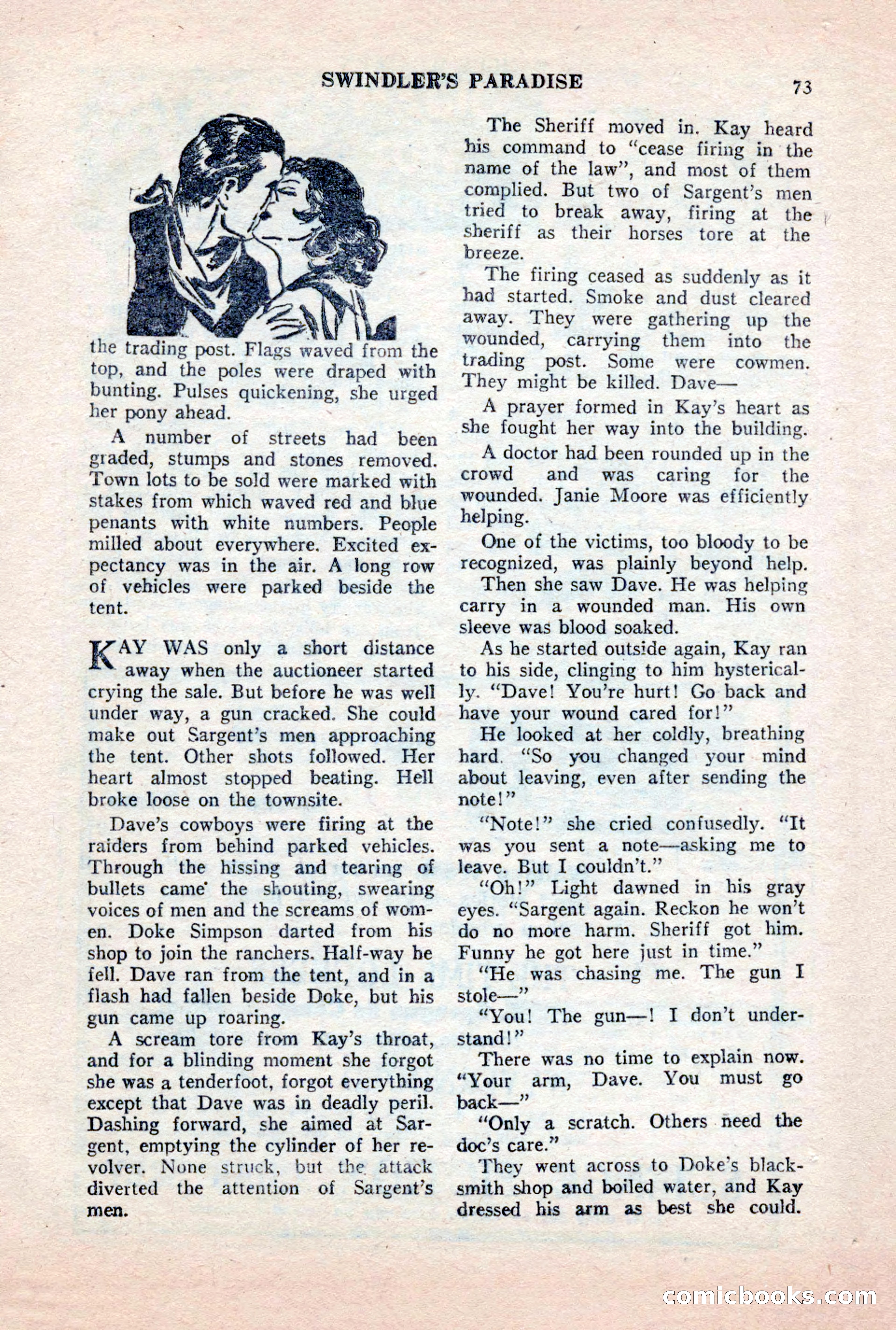 Famous Western, October 1956 — page 73 of 100