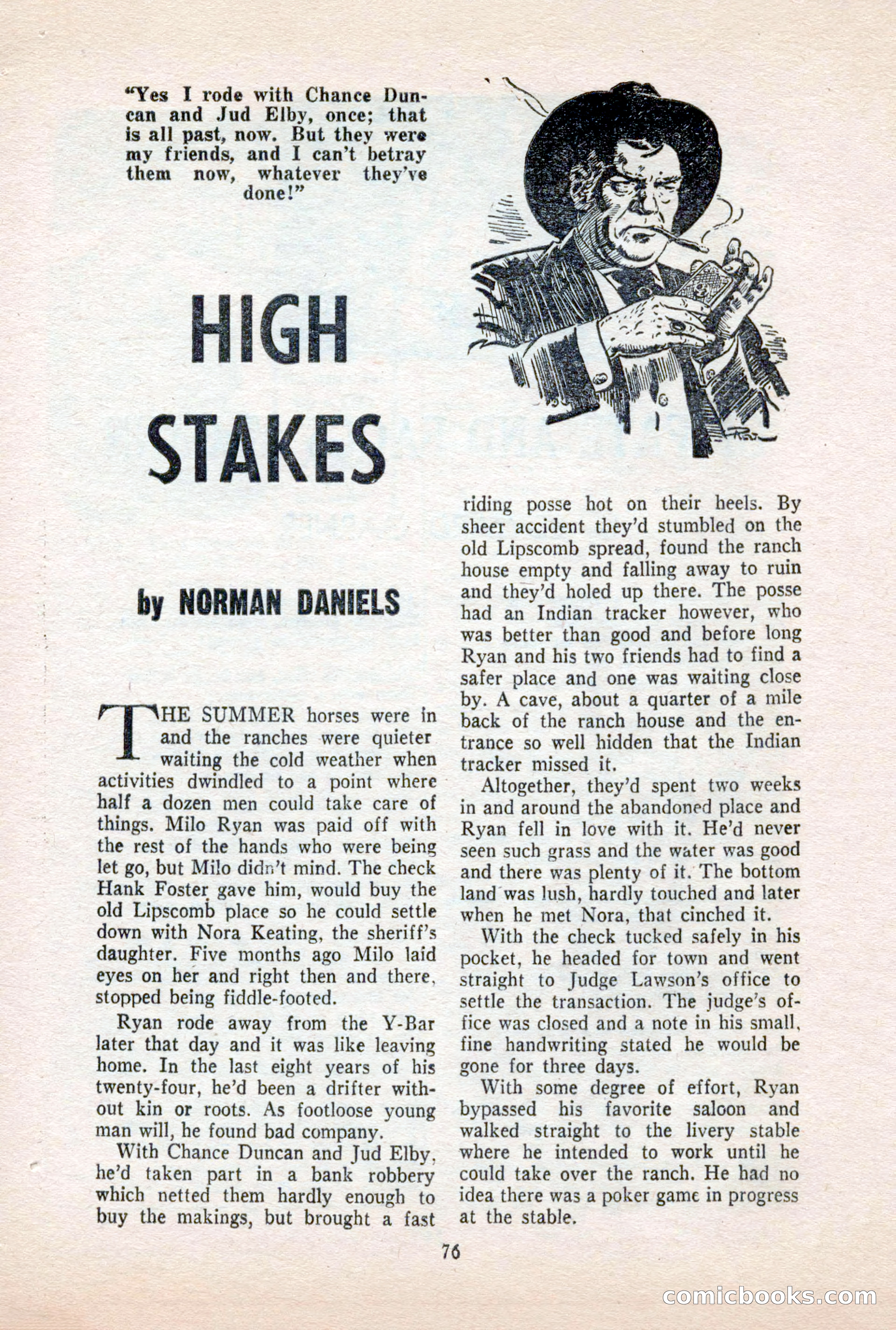 Famous Western, October 1956 — page 76 of 100
