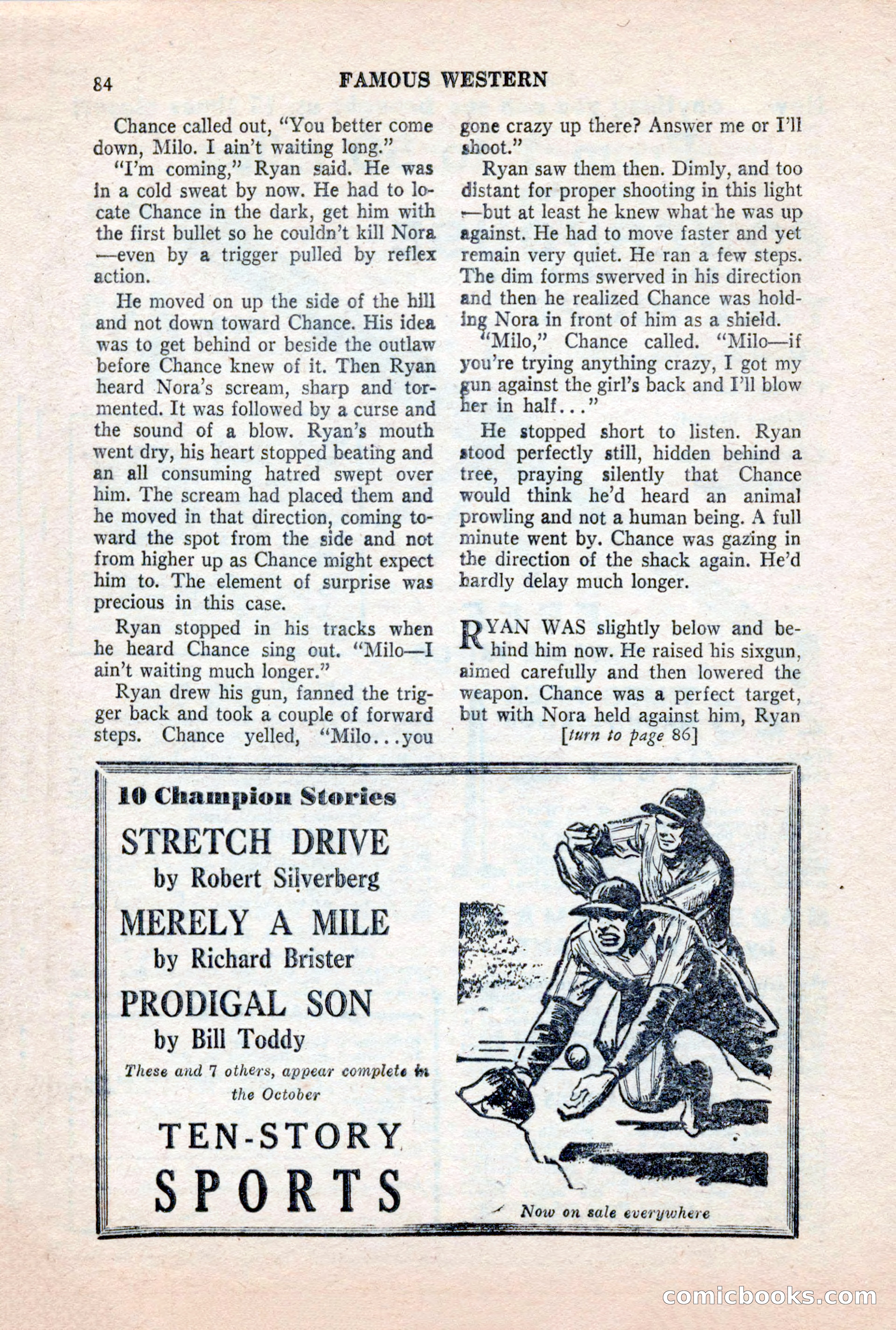 Famous Western, October 1956 — page 84 of 100