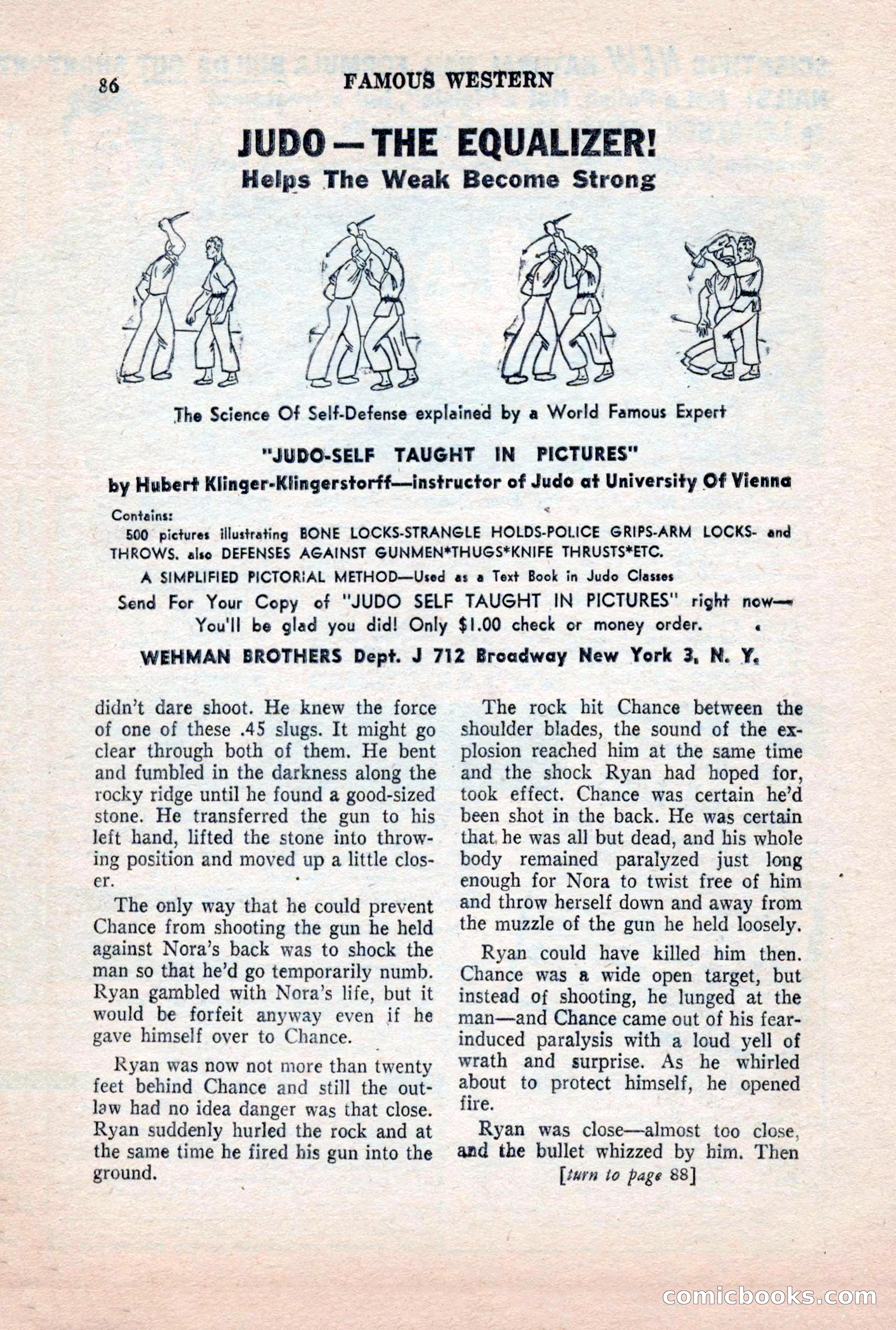 Famous Western, October 1956 — page 86 of 100