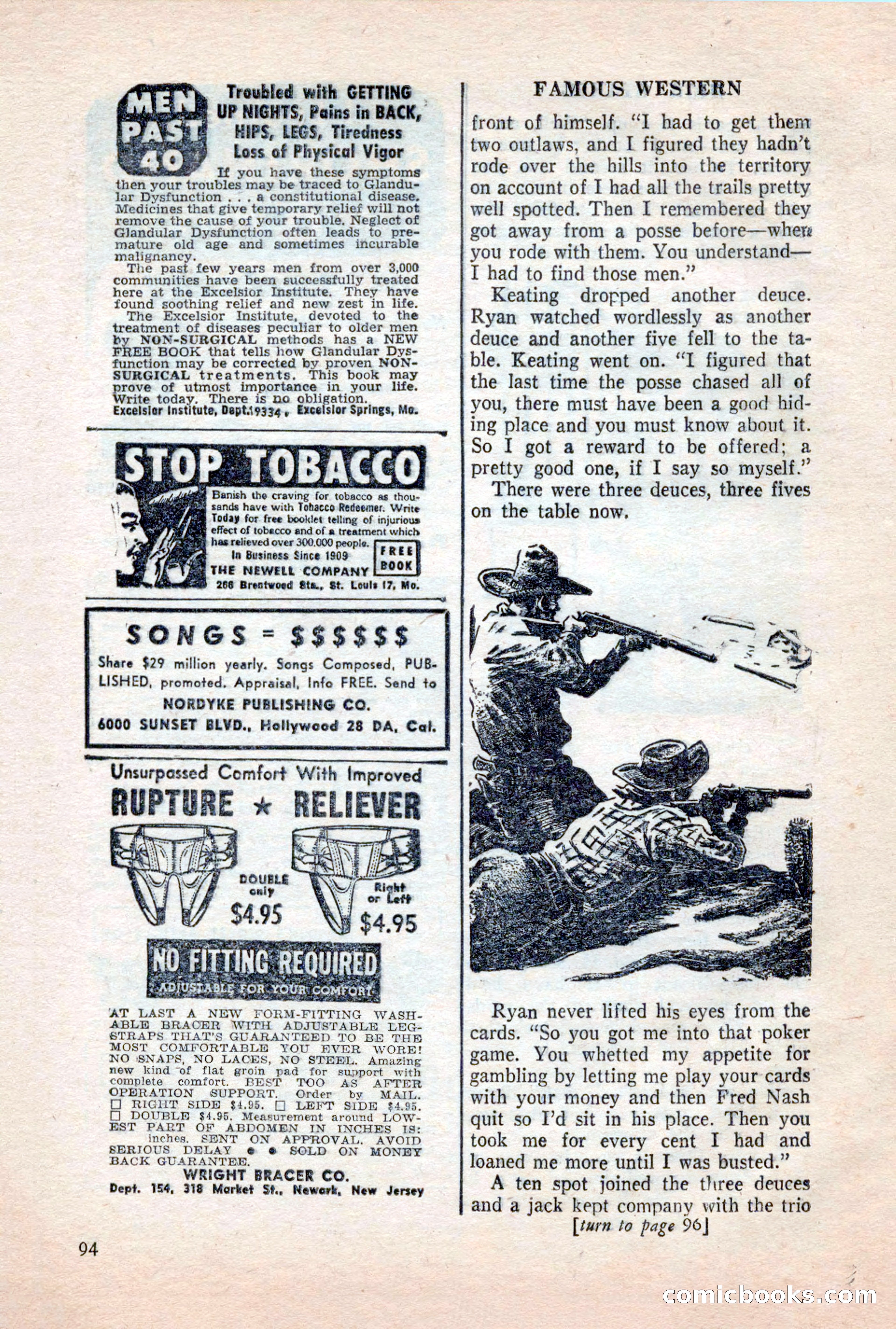 Famous Western, October 1956 — page 94 of 100