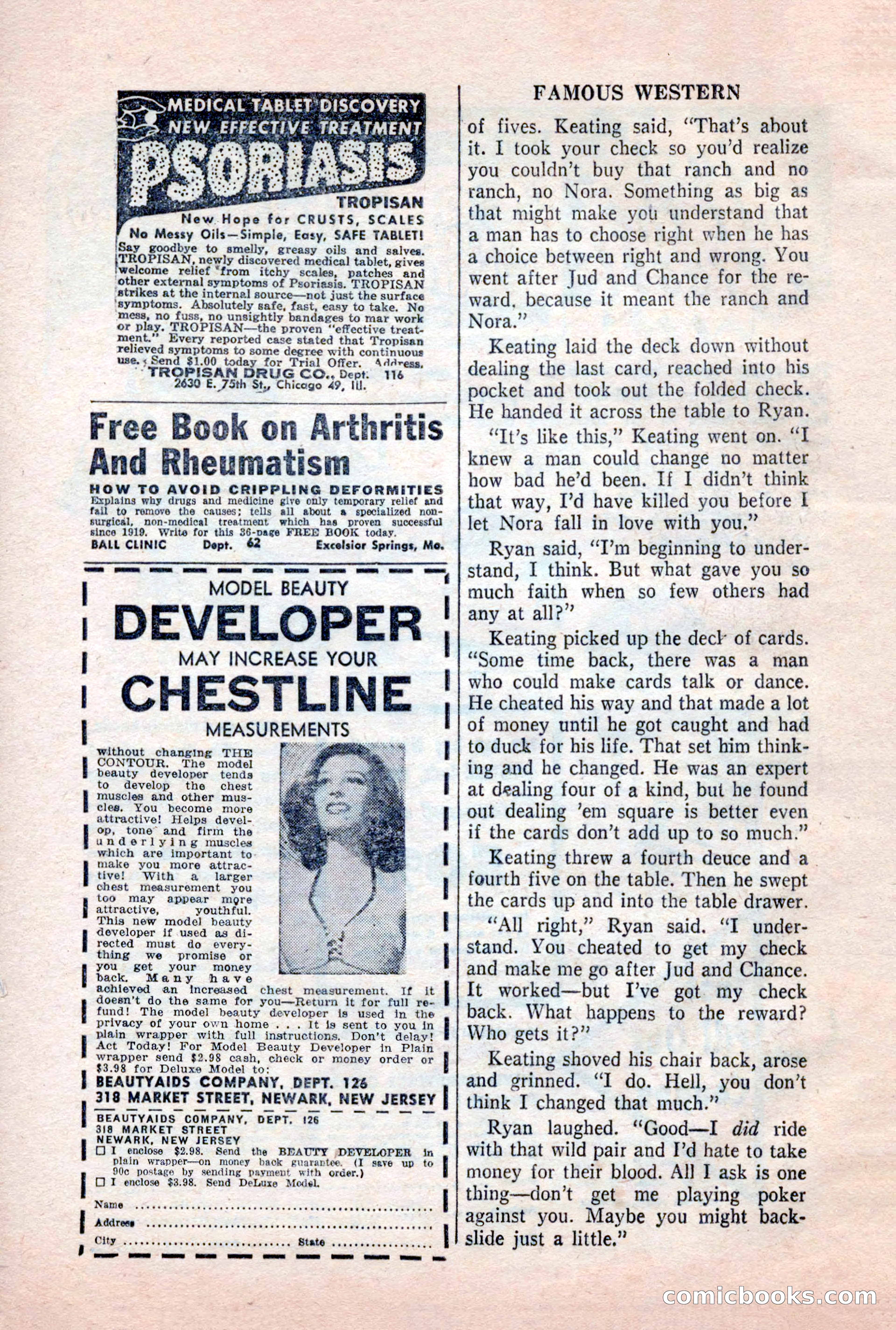 Famous Western, October 1956 — page 96 of 100