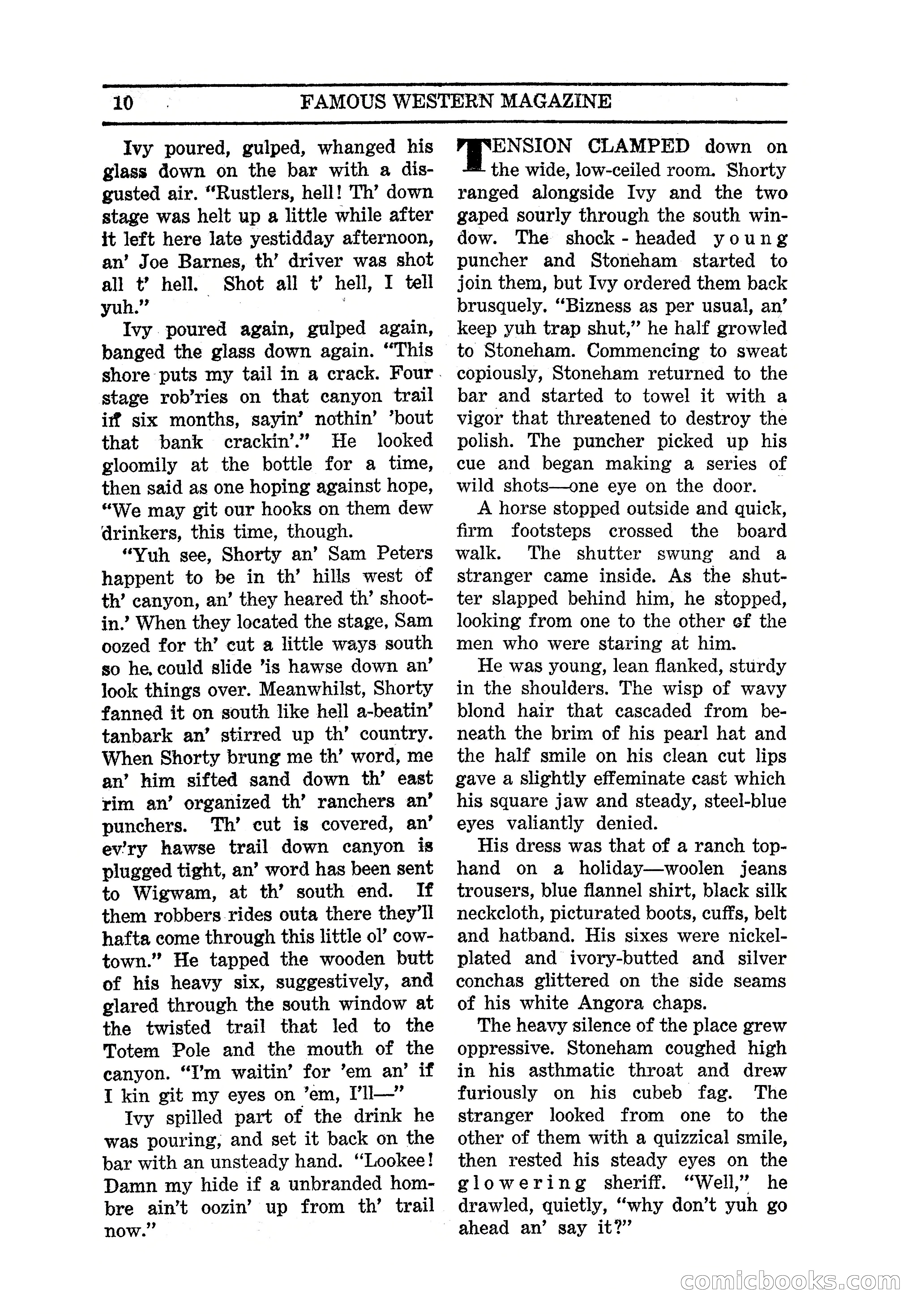 Famous Western, March 1938 — page 12 of 116