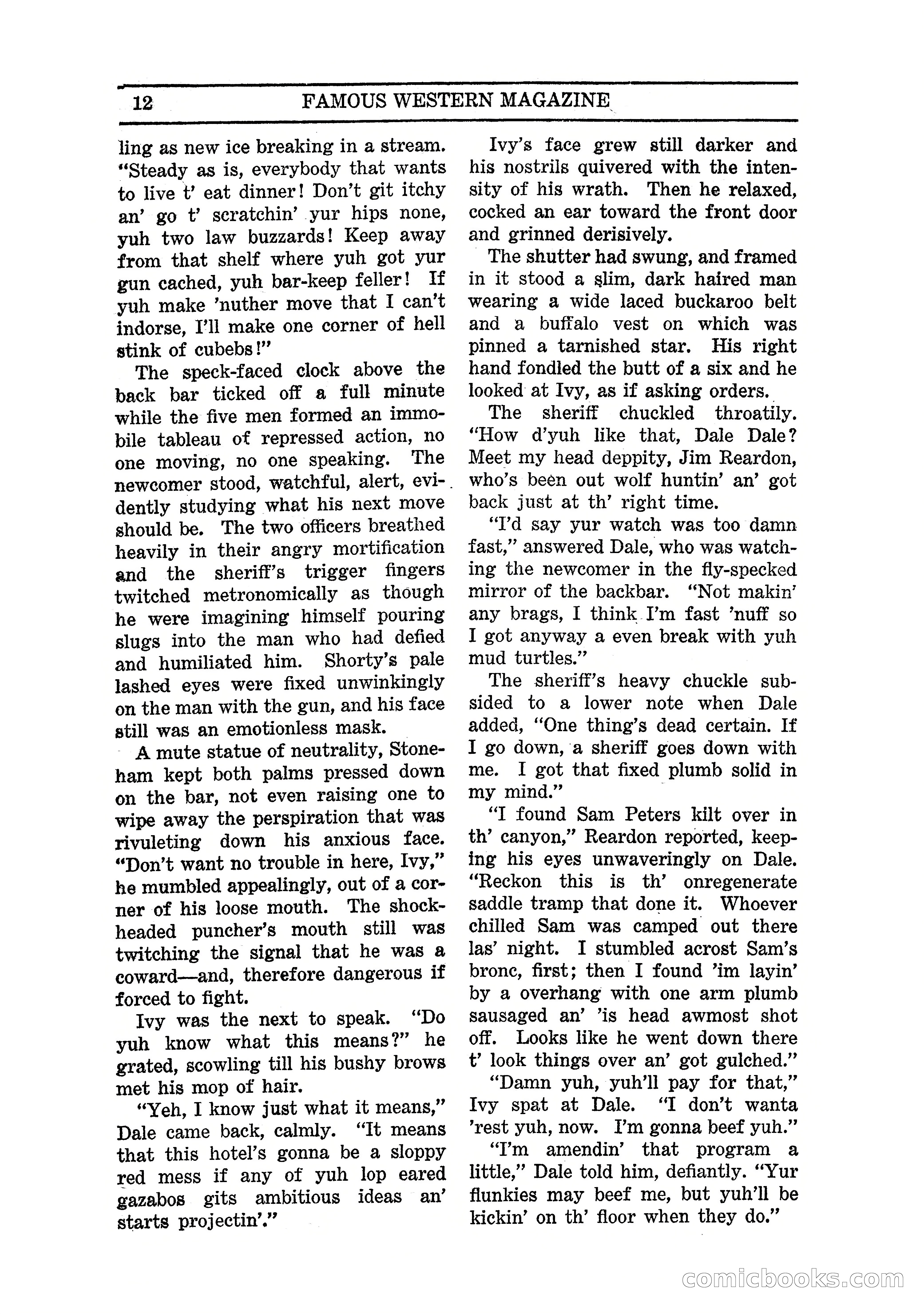 Famous Western, March 1938 — page 14 of 116