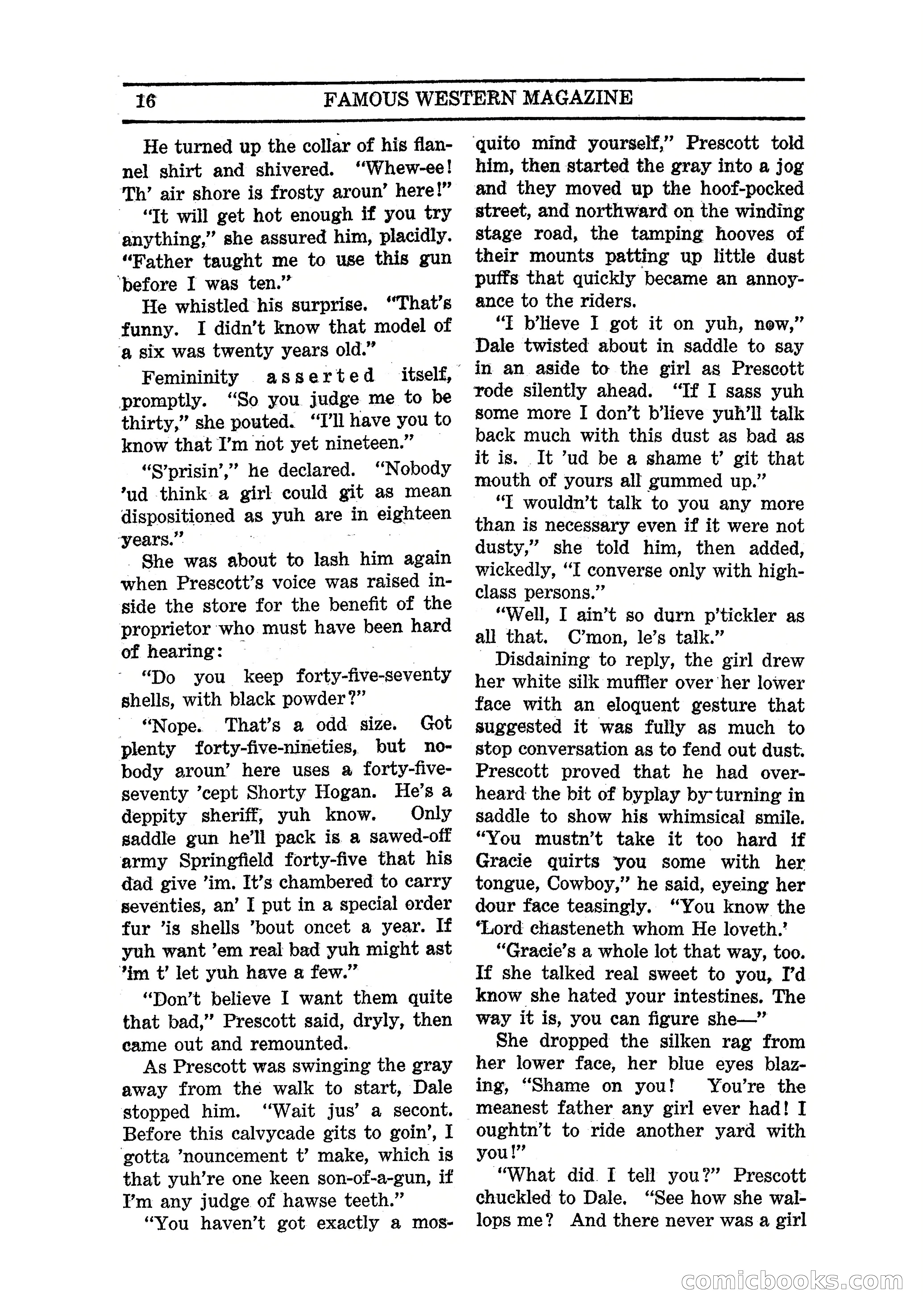 Famous Western, March 1938 — page 18 of 116