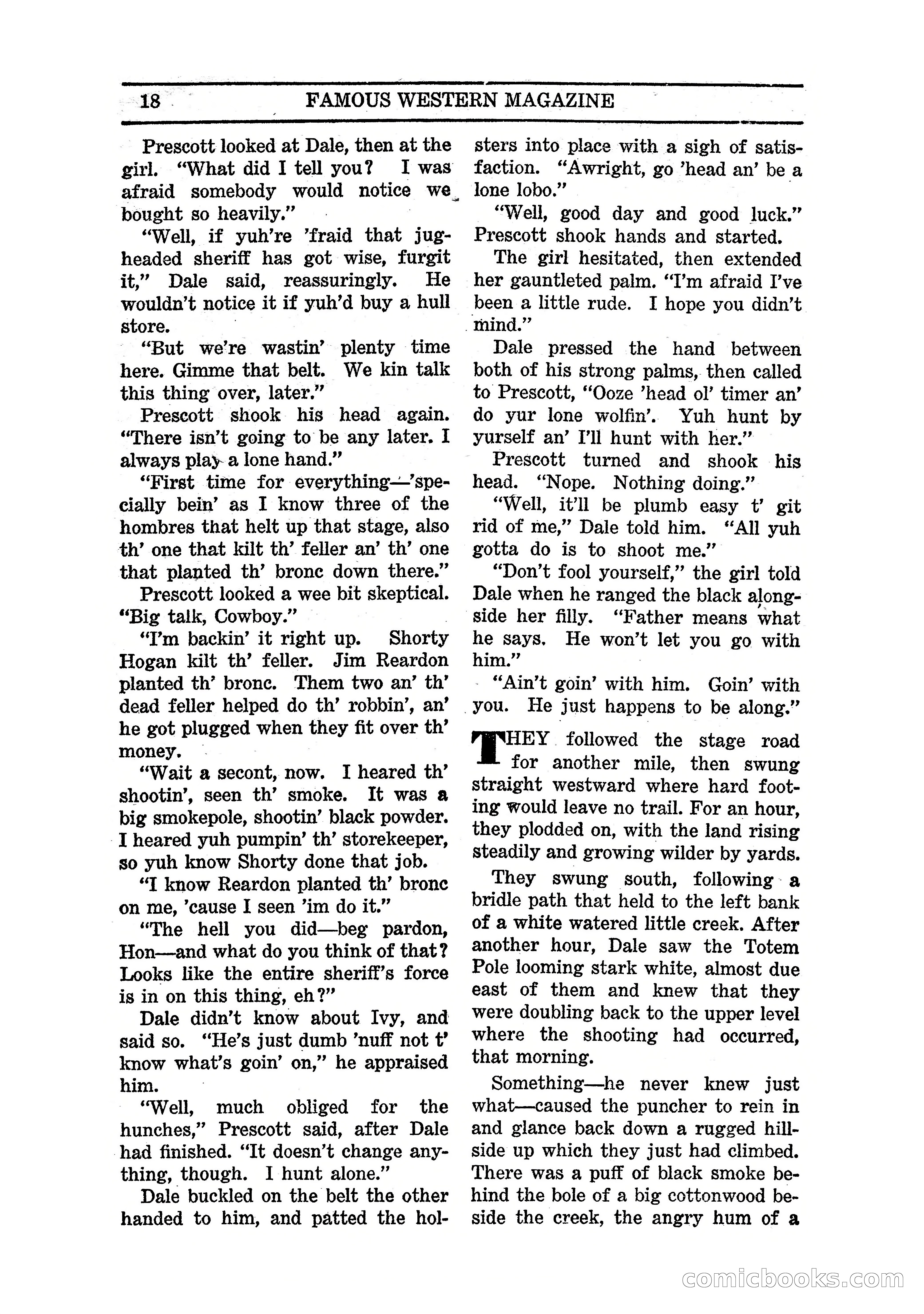 Famous Western, March 1938 — page 20 of 116