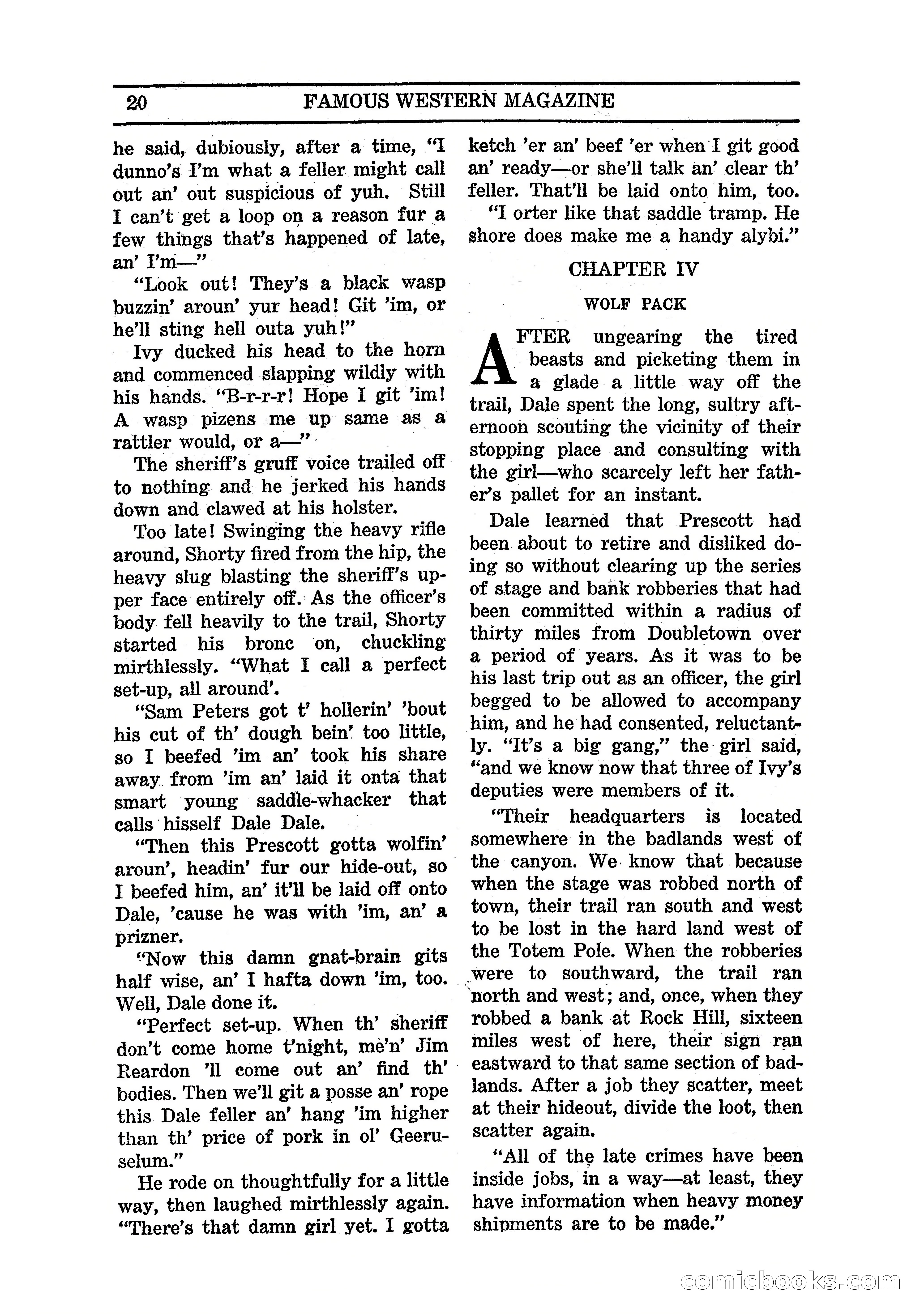Famous Western, March 1938 — page 22 of 116