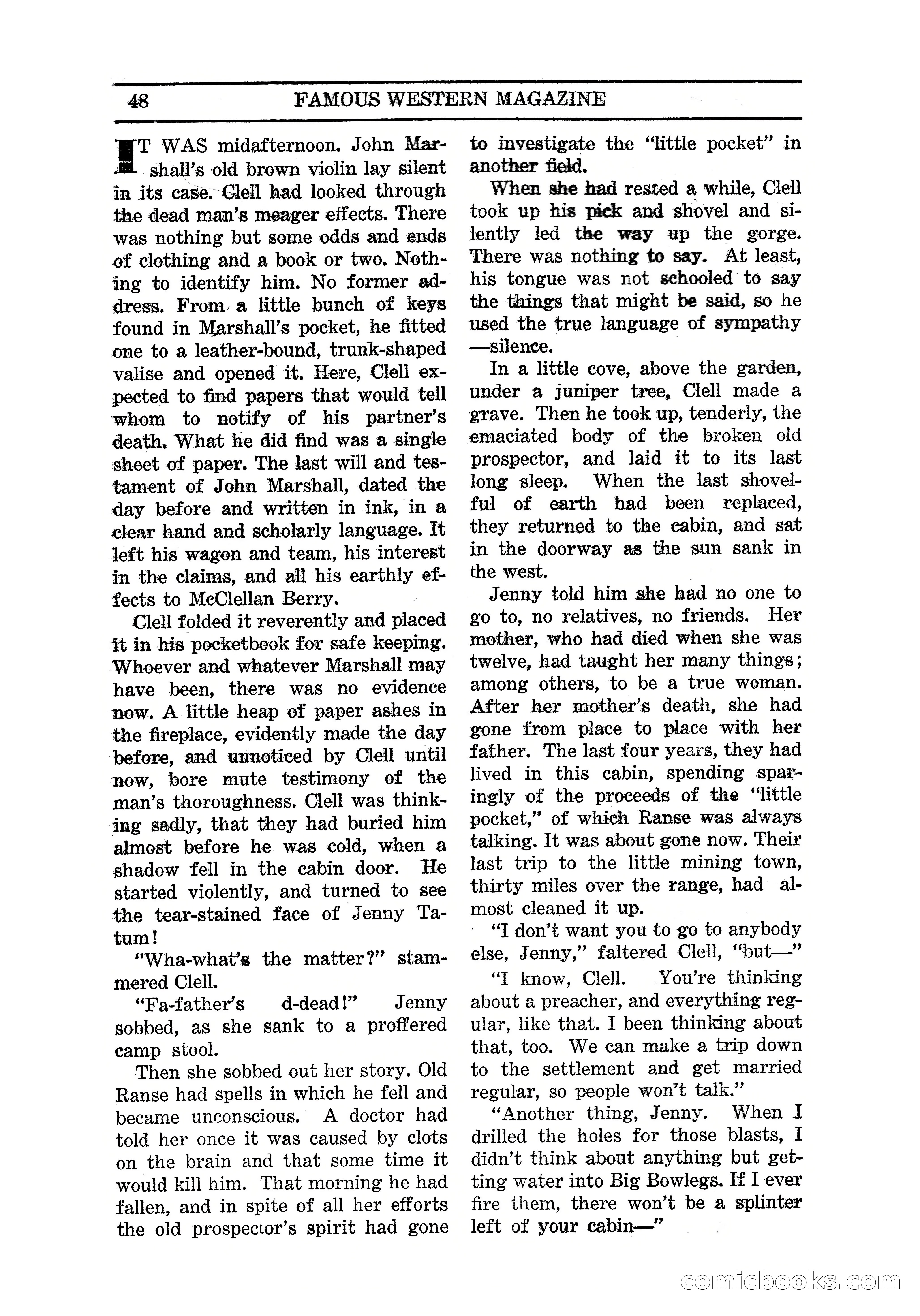 Famous Western, March 1938 — page 50 of 116