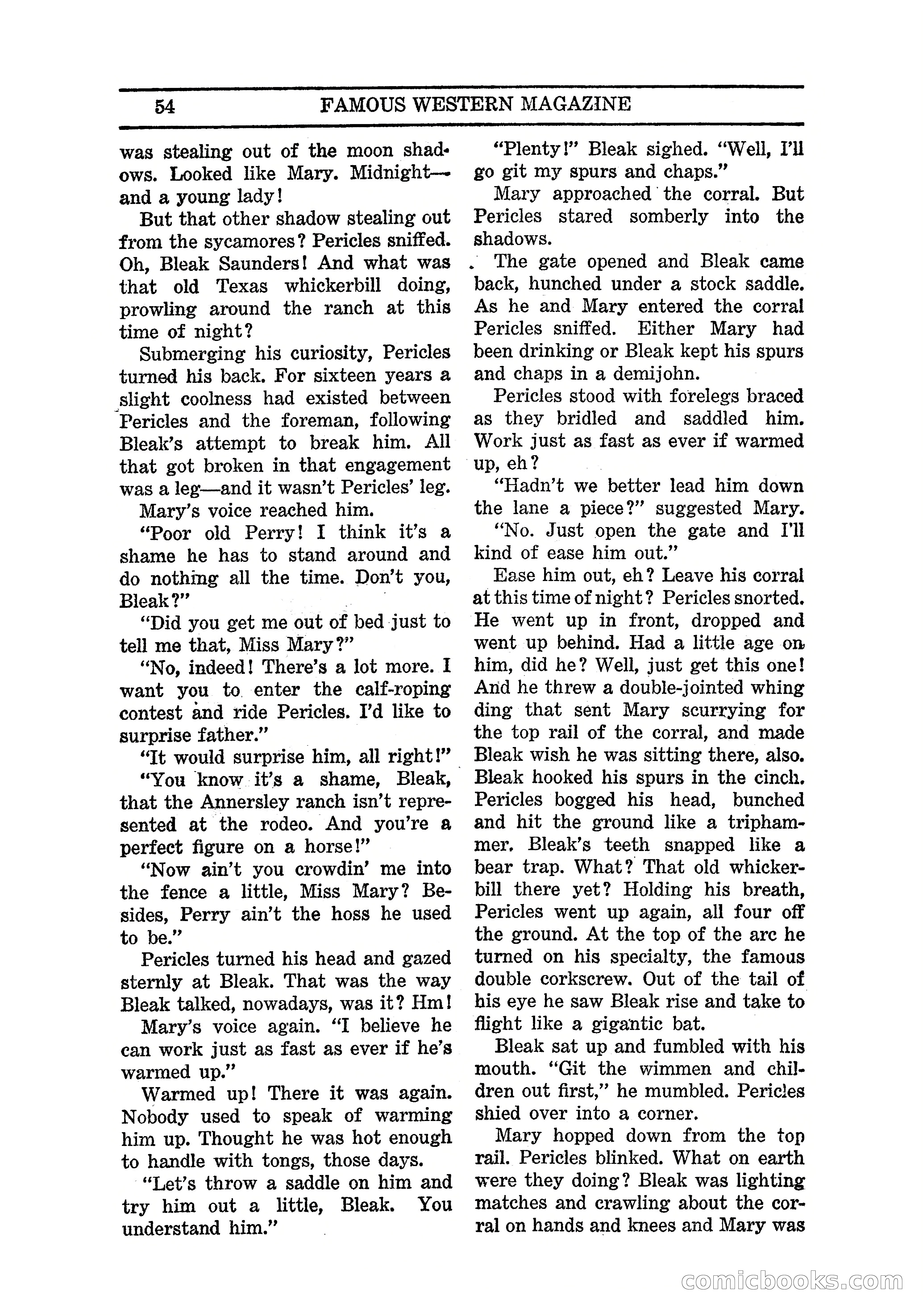 Famous Western, March 1938 — page 56 of 116
