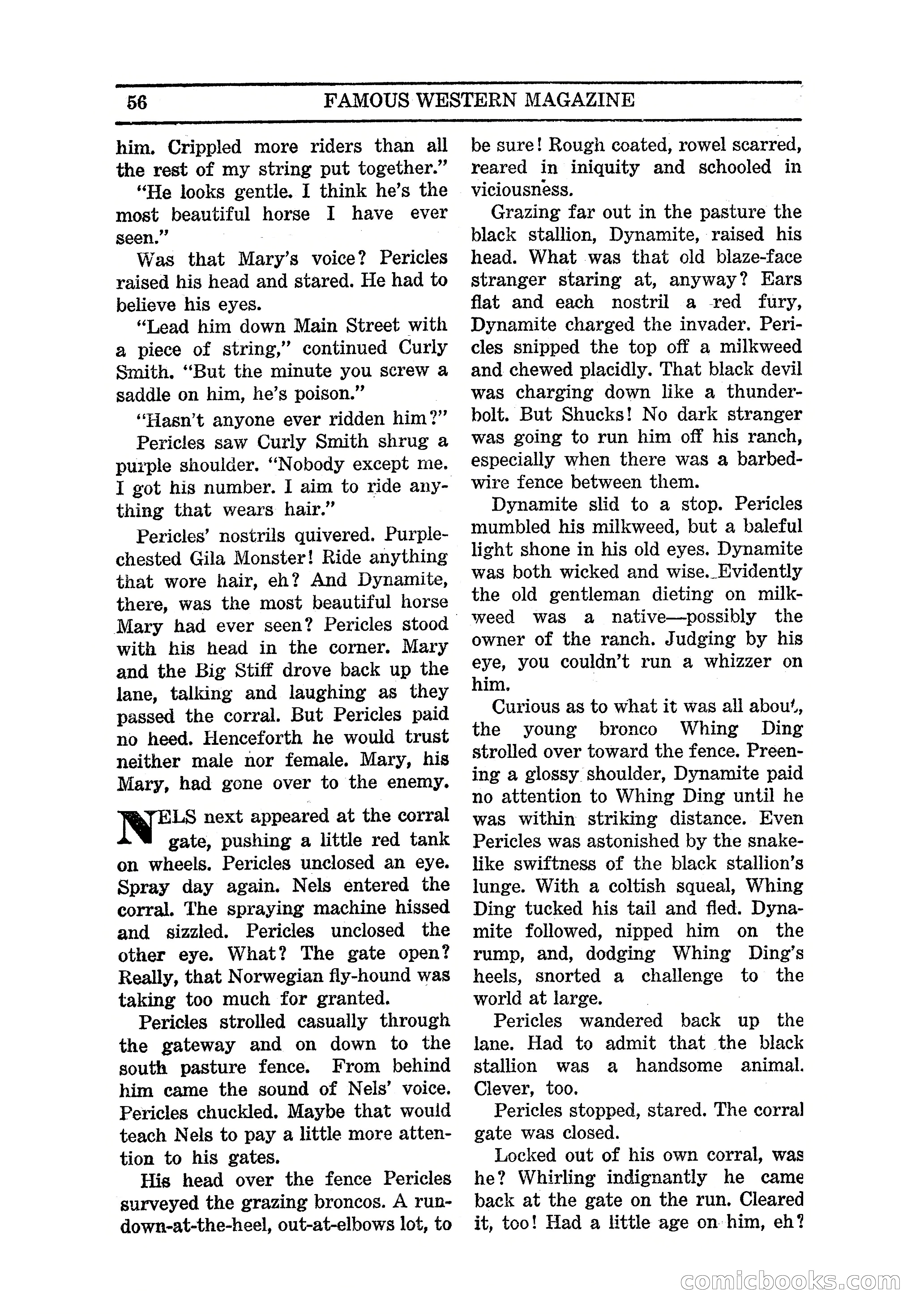 Famous Western, March 1938 — page 58 of 116