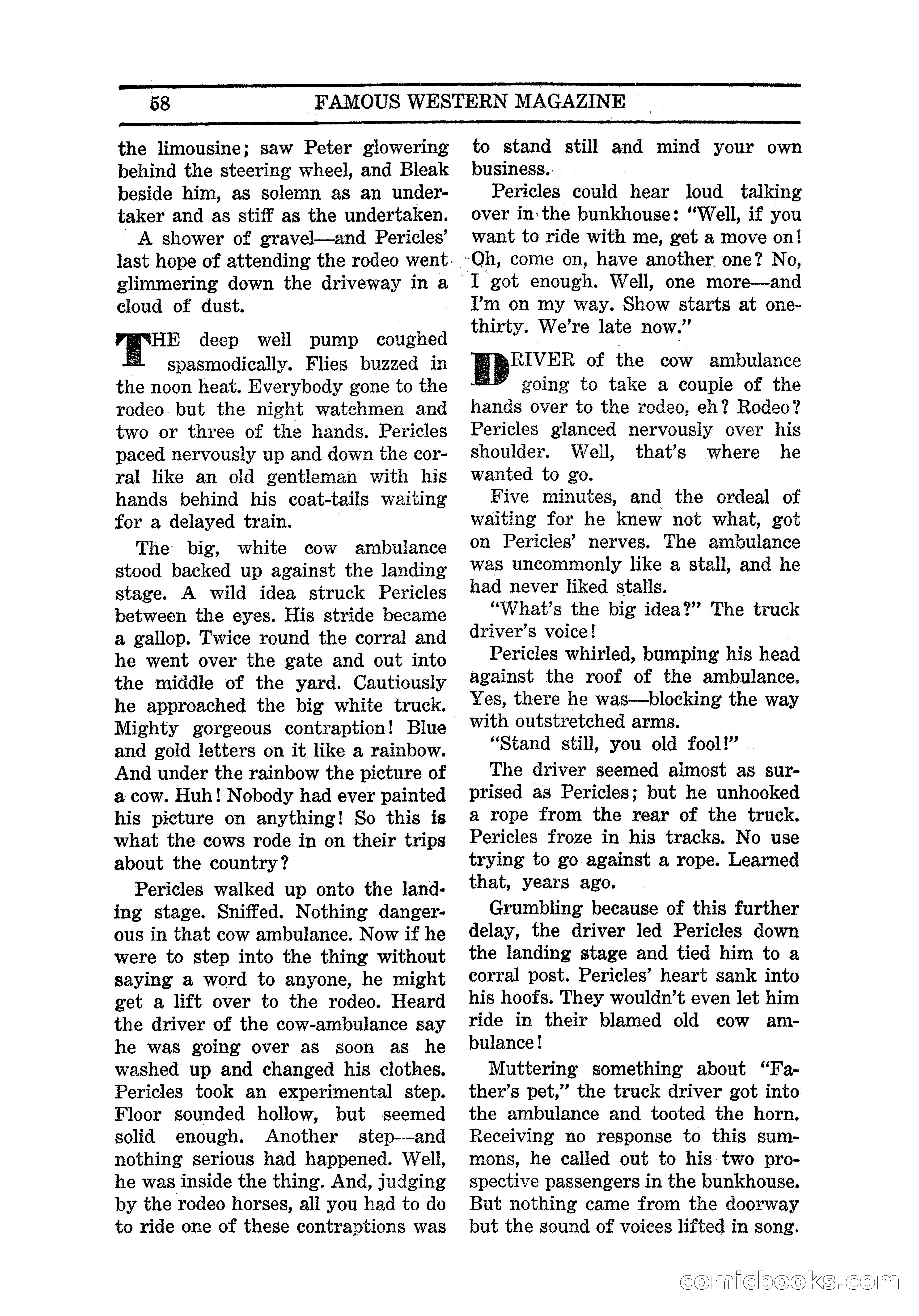 Famous Western, March 1938 — page 60 of 116