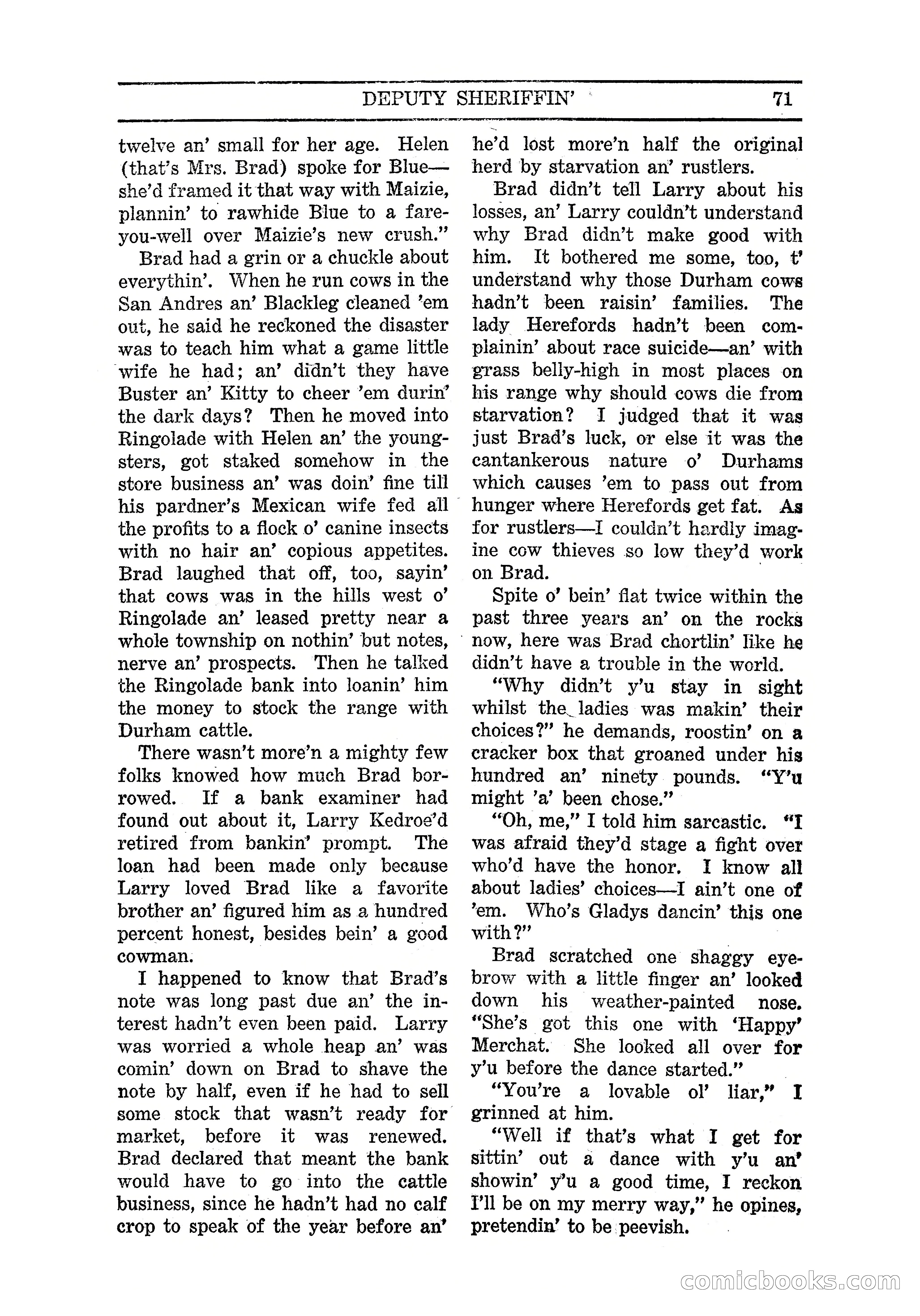 Famous Western, March 1938 — page 73 of 116