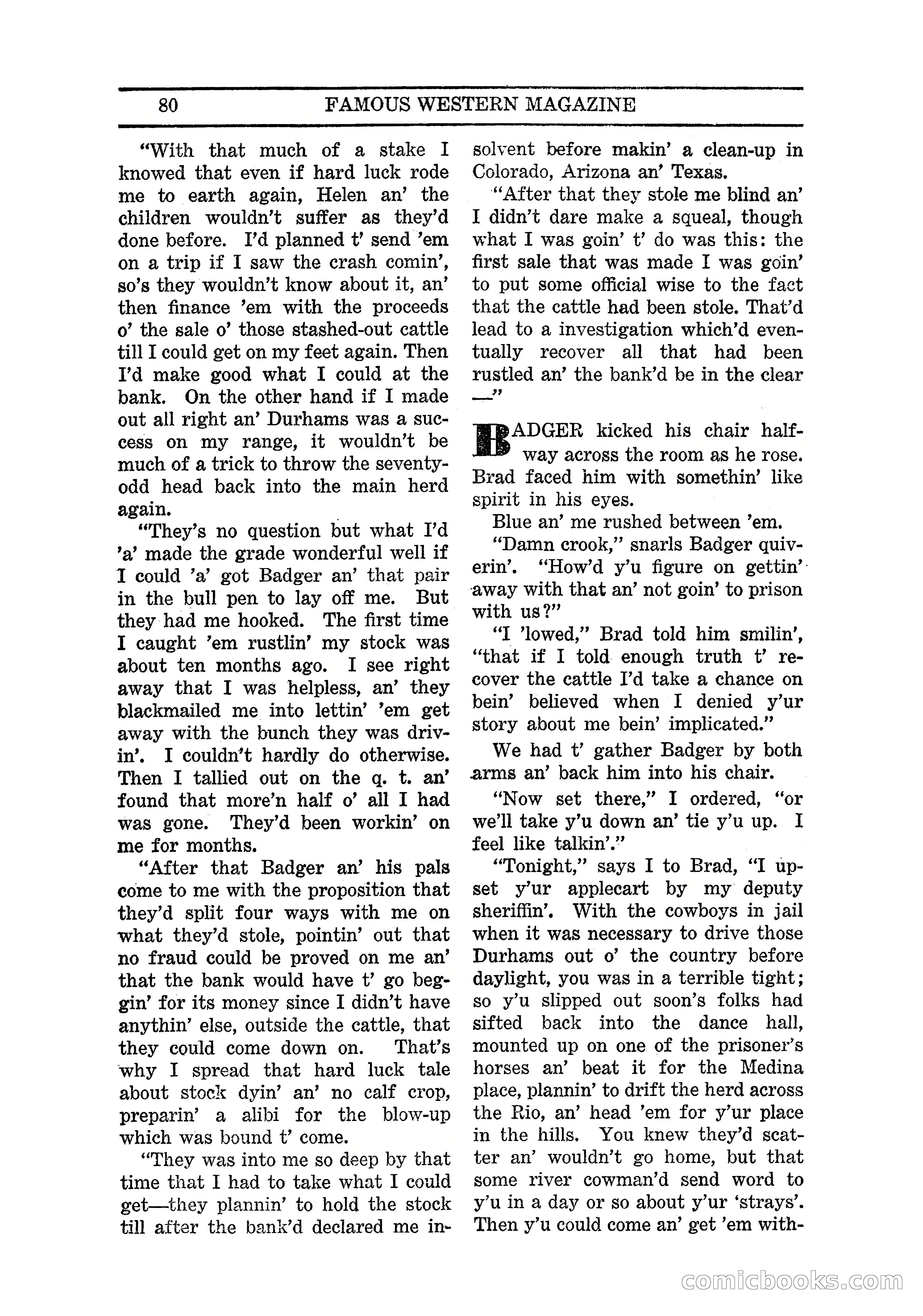 Famous Western, March 1938 — page 82 of 116