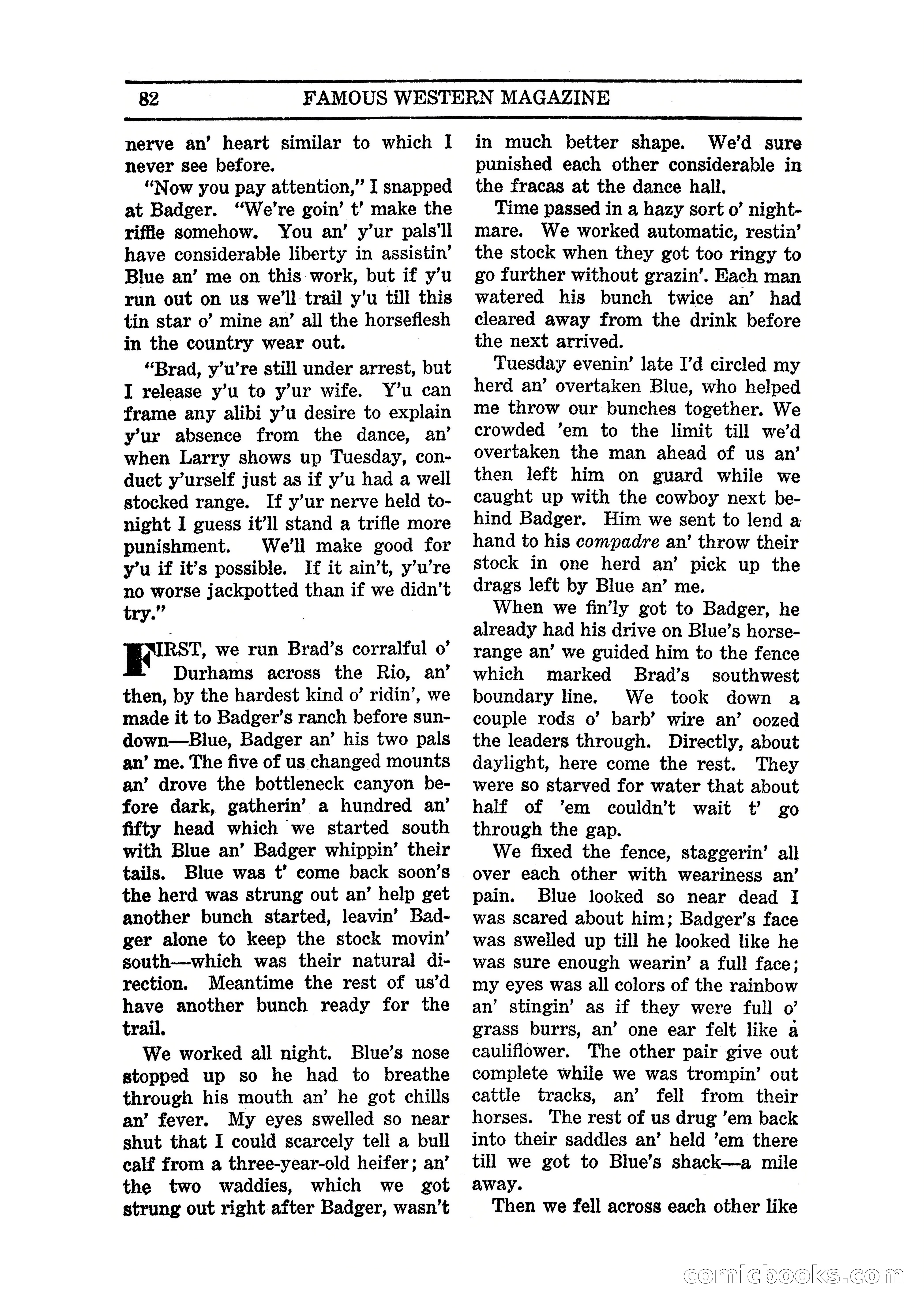 Famous Western, March 1938 — page 84 of 116