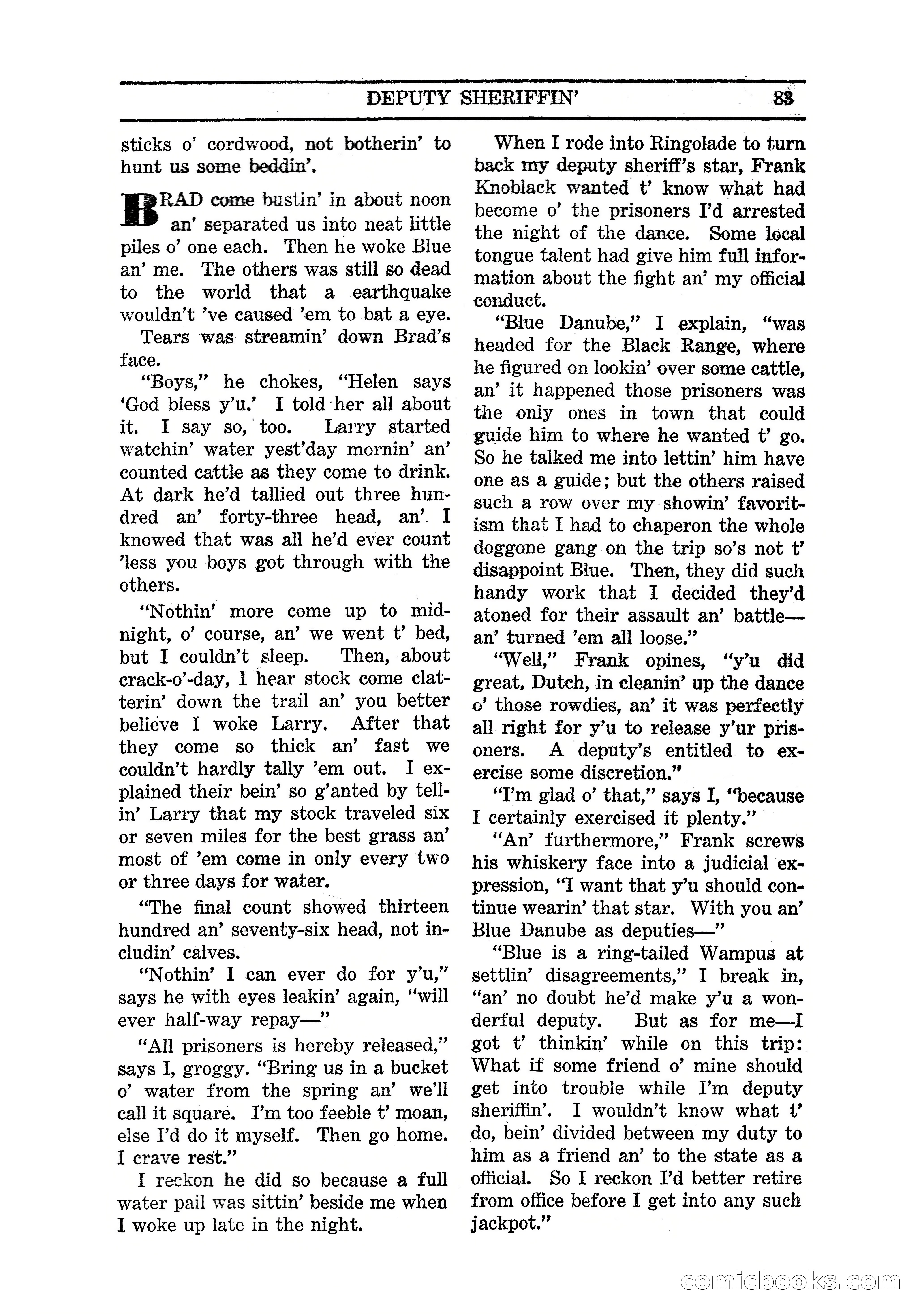 Famous Western, March 1938 — page 85 of 116