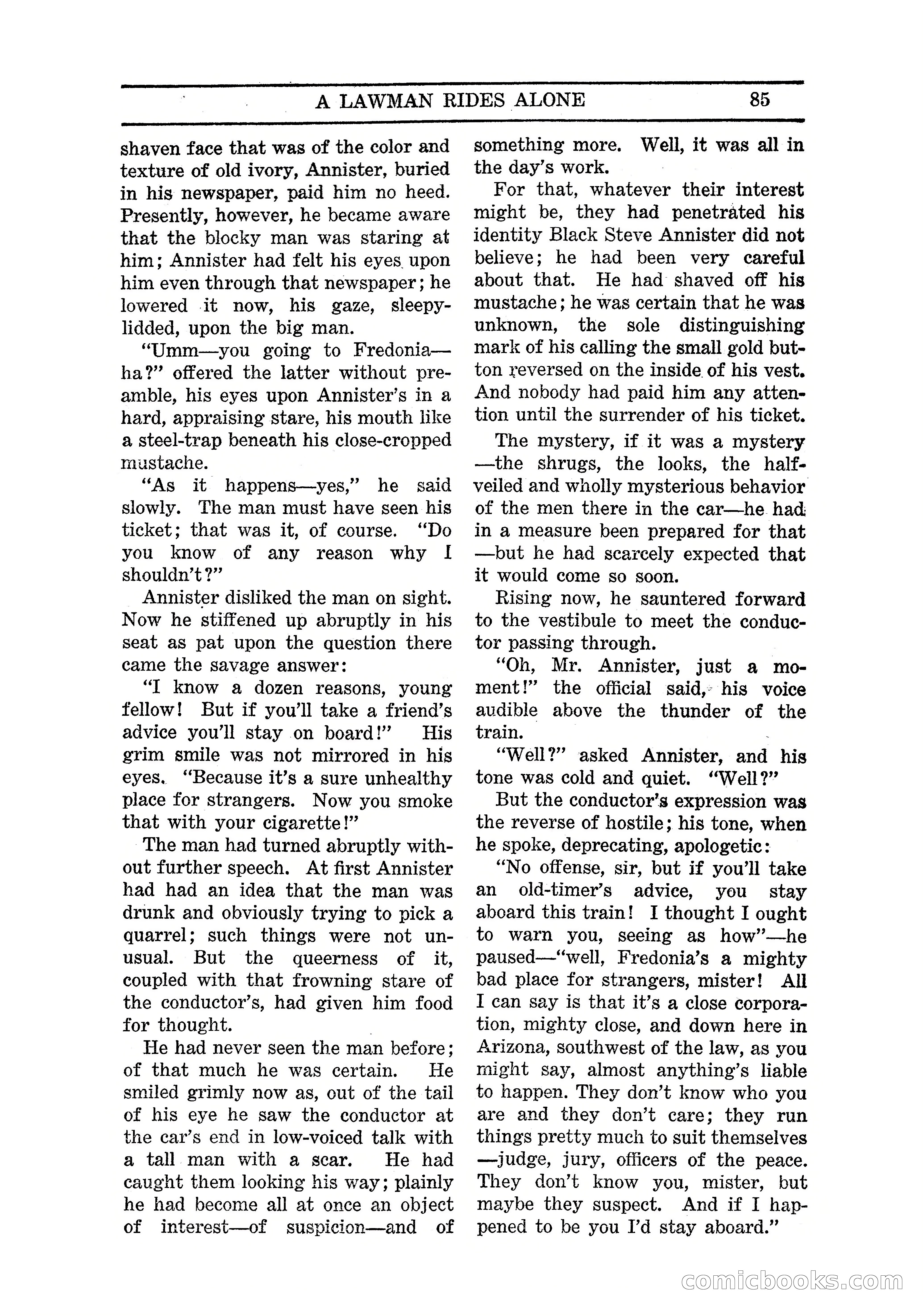 Famous Western, March 1938 — page 87 of 116